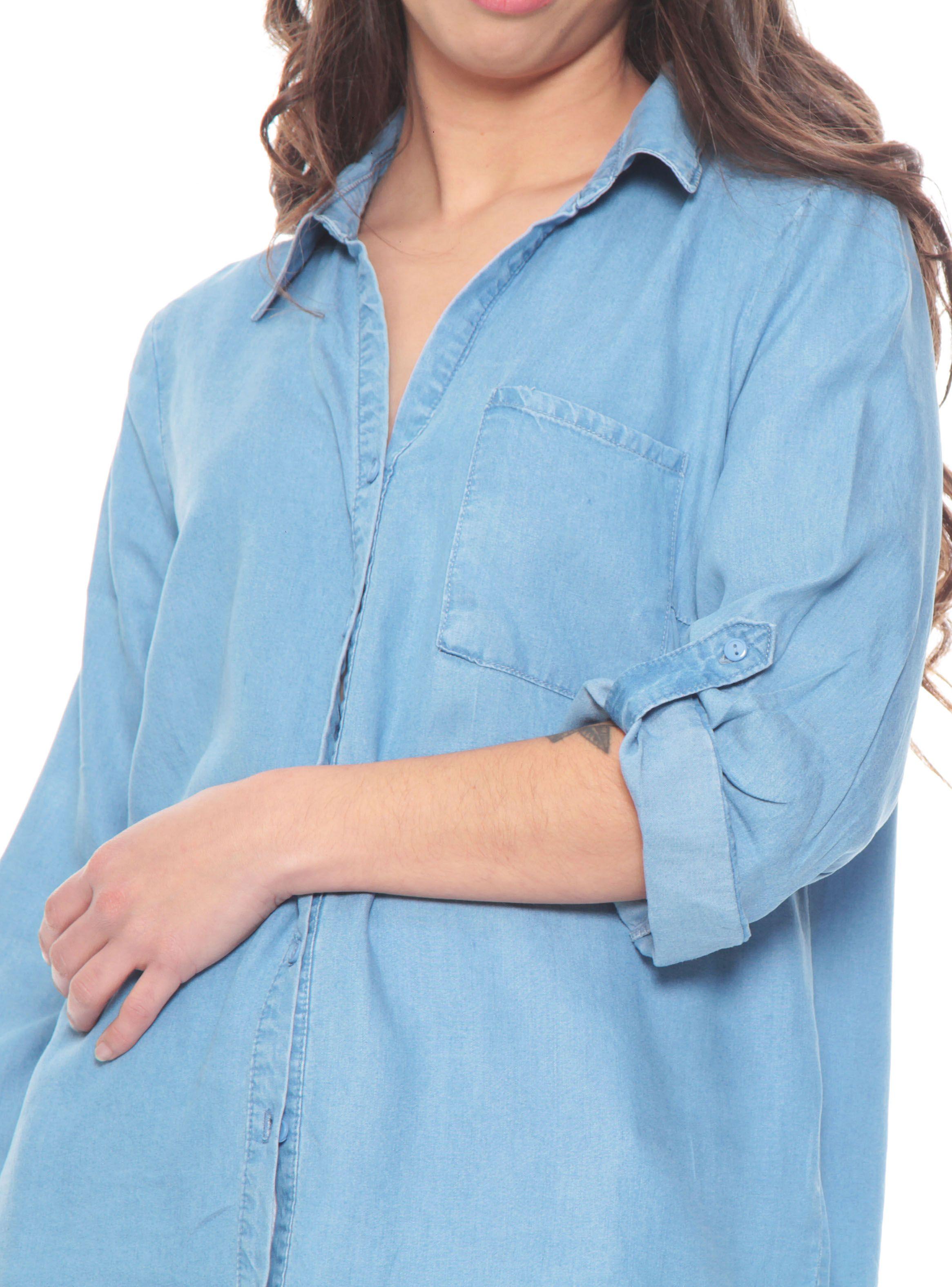 Blusa Manga Larga Ajustable Lyocell Abotonada-2