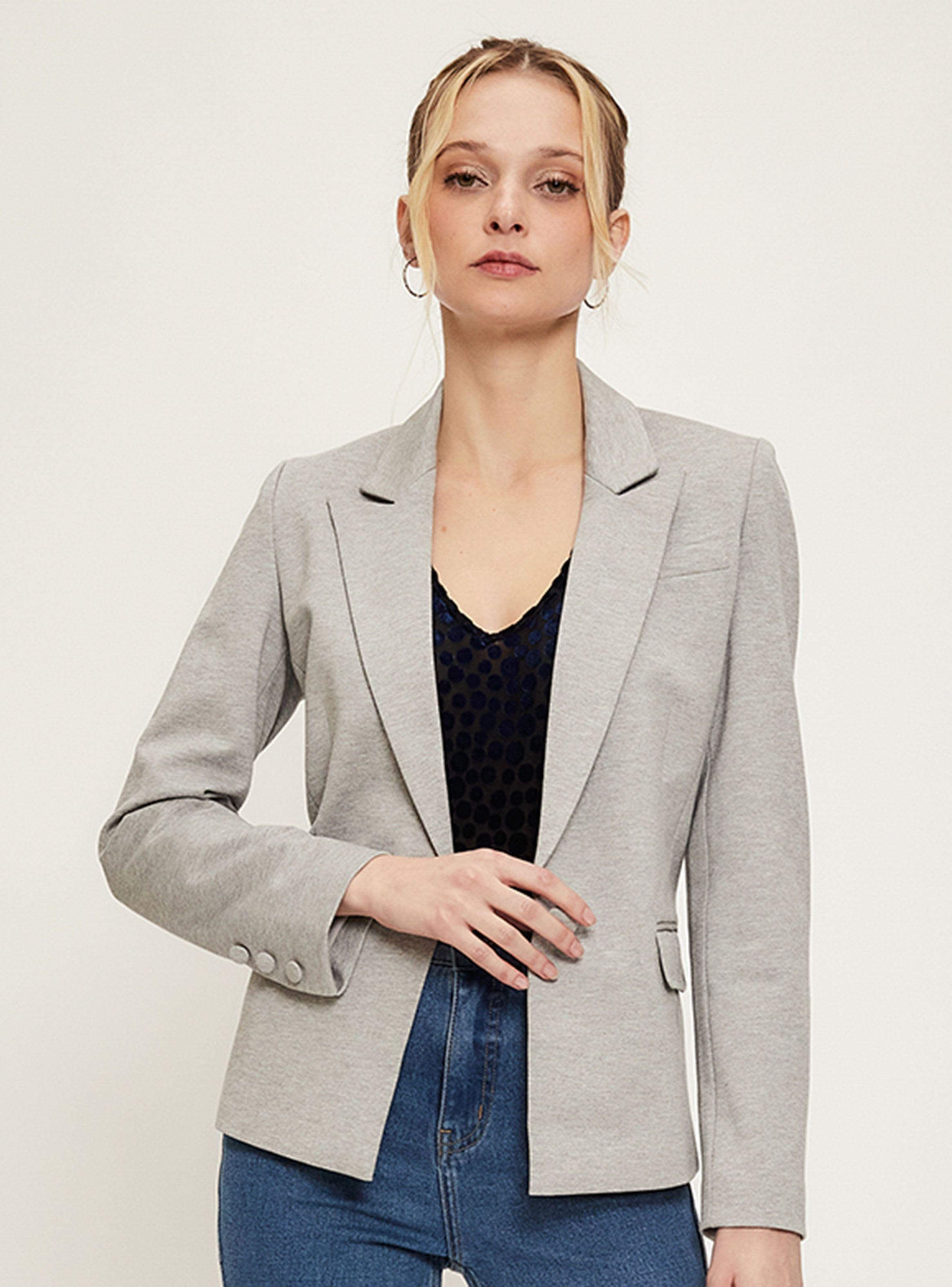 Blazer Liso Básico con Solapa-0