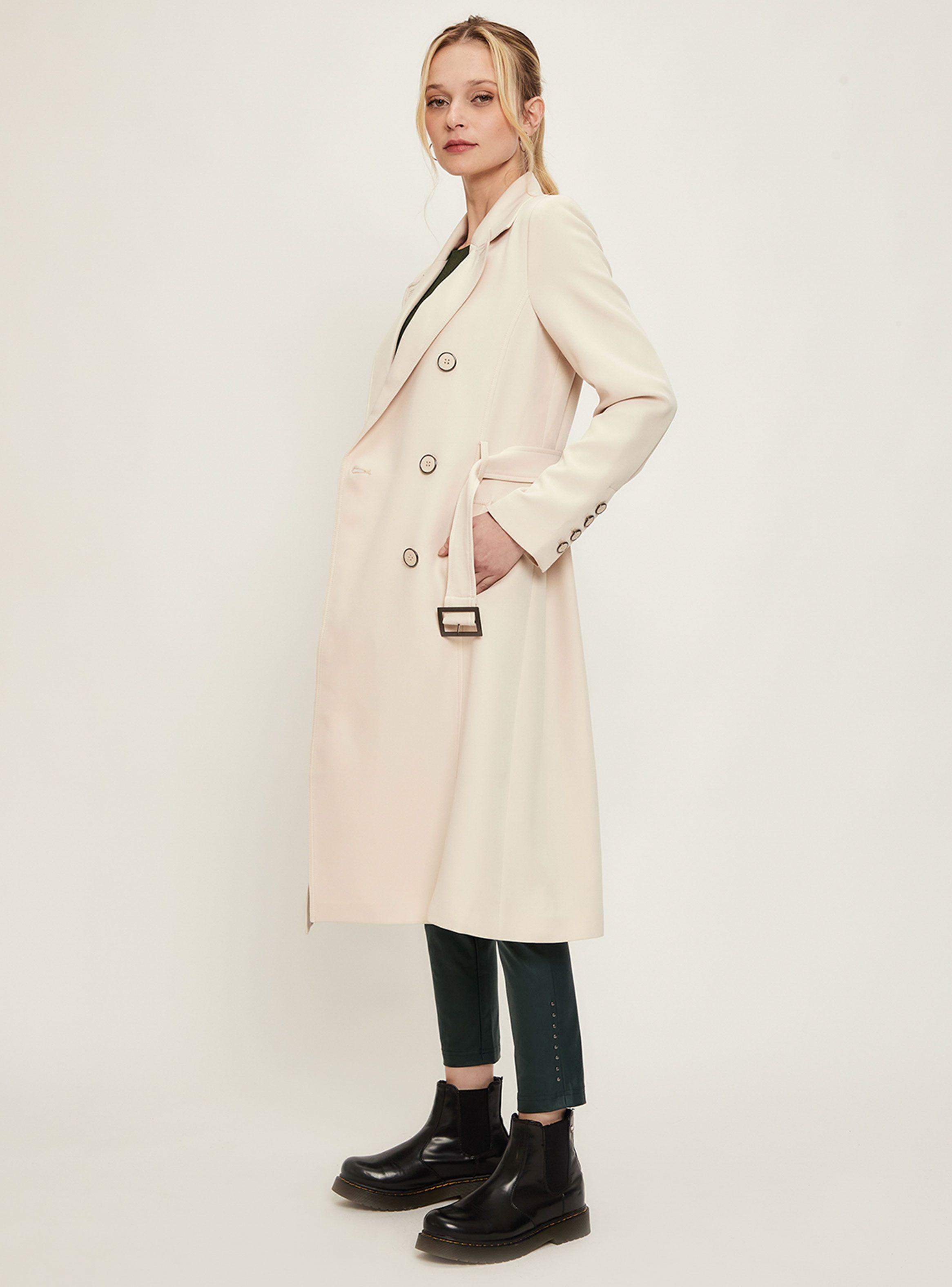 Impermeable Trench Liso Cuello V-3