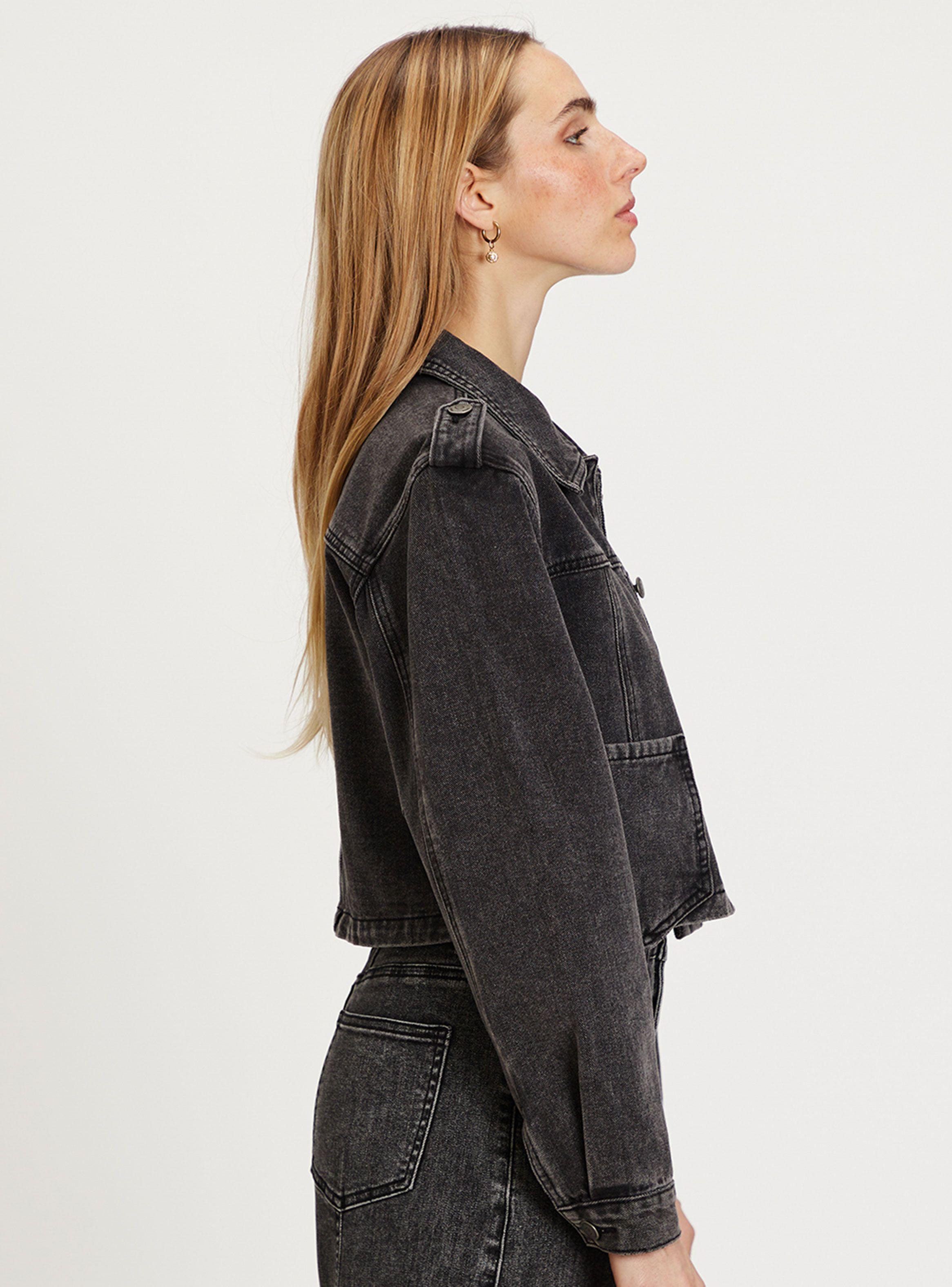 Chaqueta Lisa Regular con Botón-2