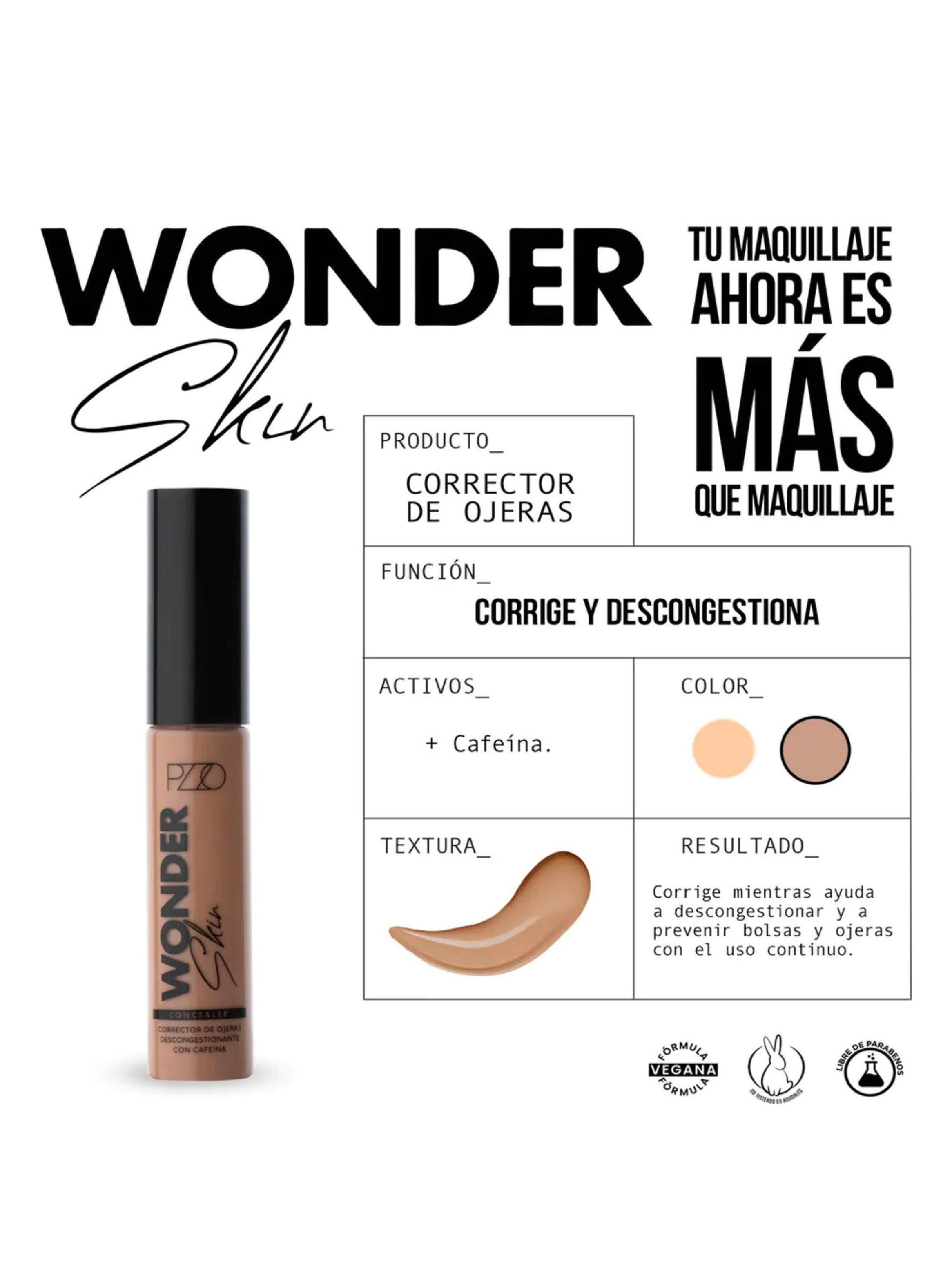 Corrector de Ojeras Wonder Skin Concealer Medium 02 14ml PZZO-2