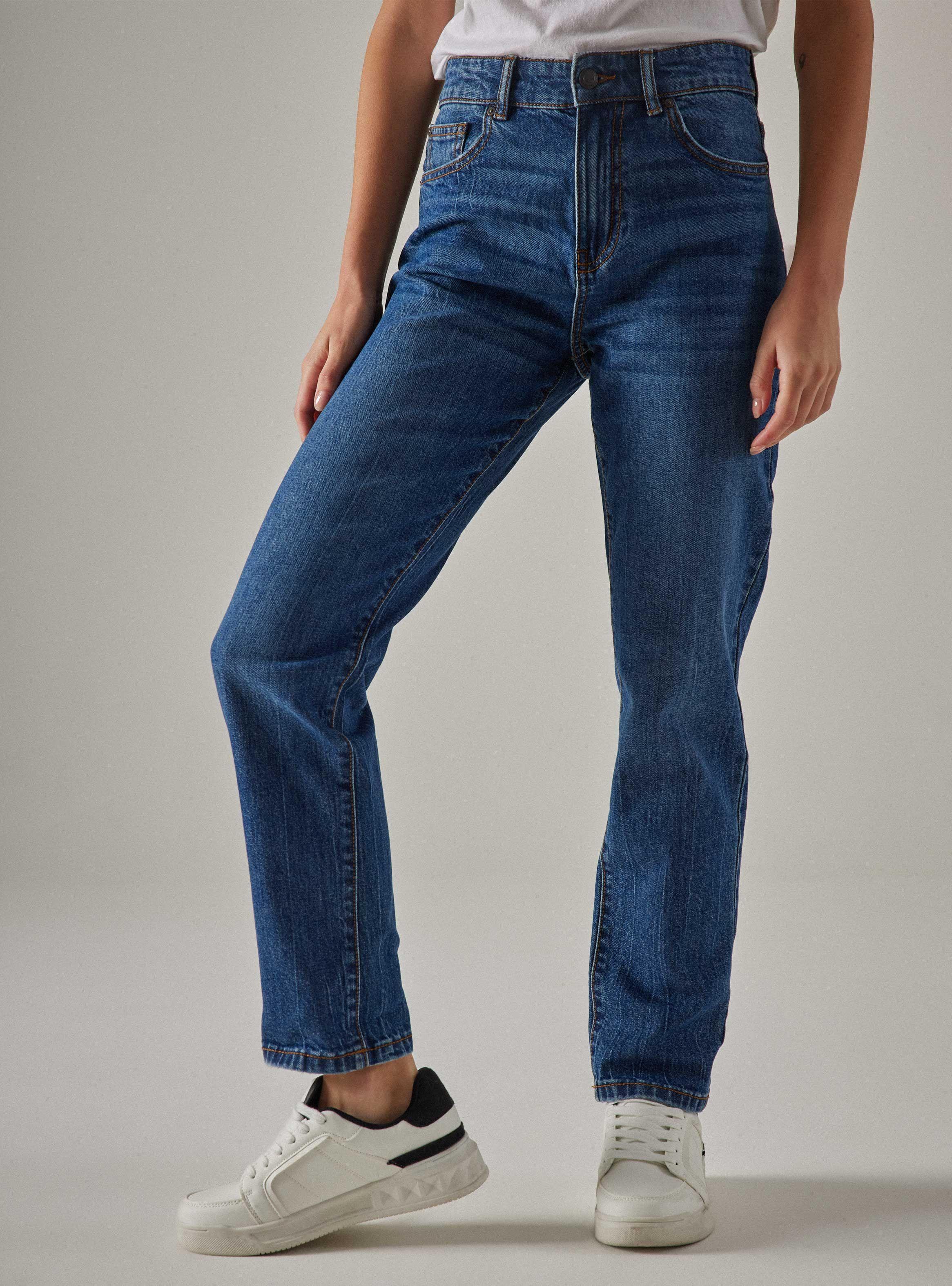 Jeans Básico Regular Tiro Alto-0