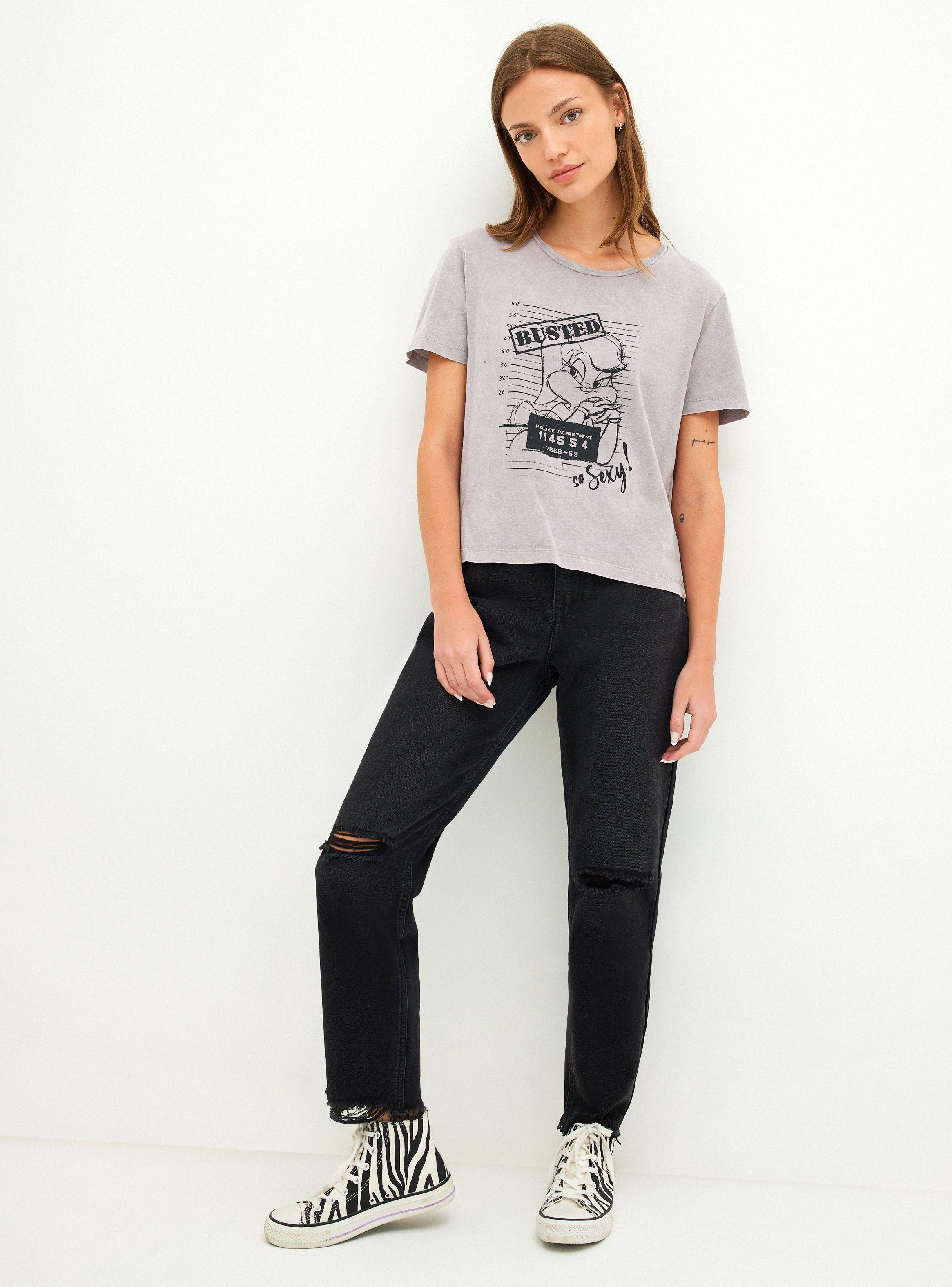 Polera Diseño Lavada Licencia Warner Bros-3