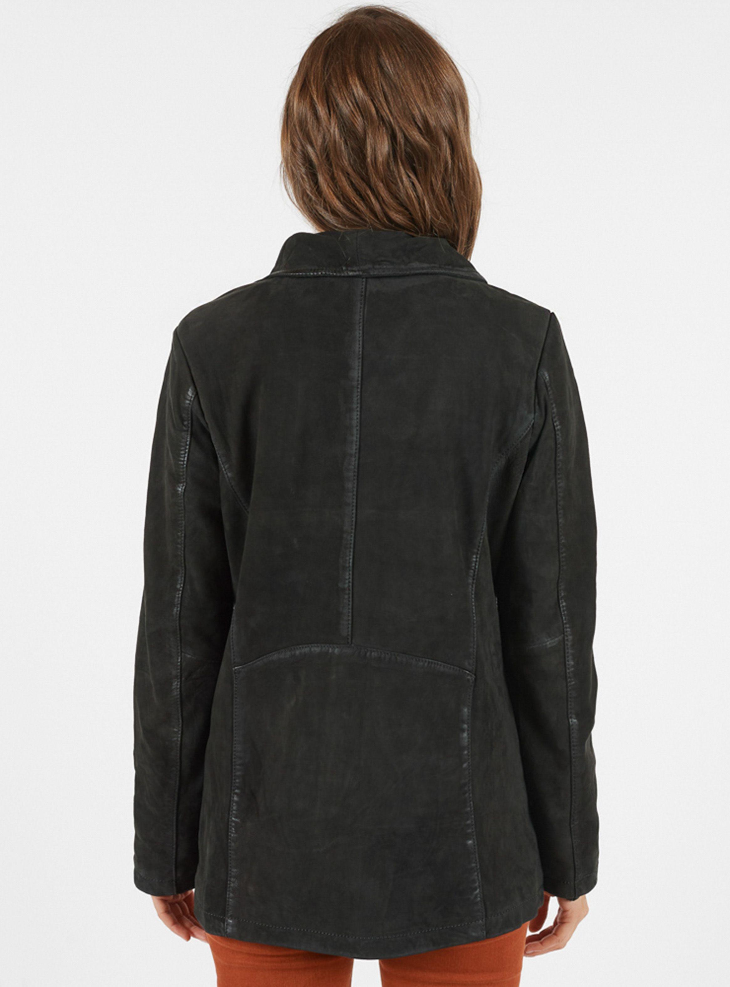Chaqueta de Cuero Cruzada Umbrale Woman-1