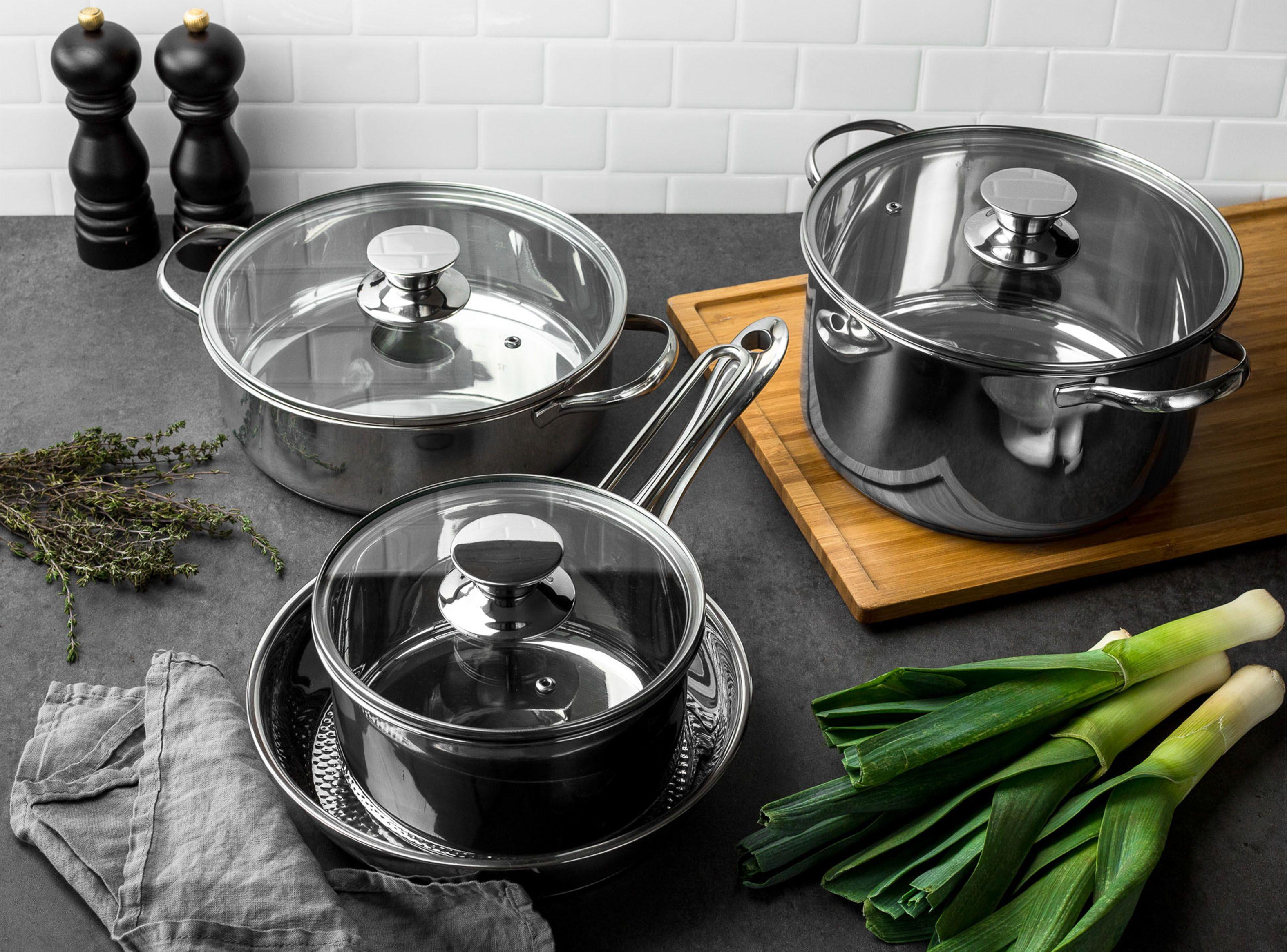 Batería de Cocina Infinity Acero Inoxidable 7 Piezas-3