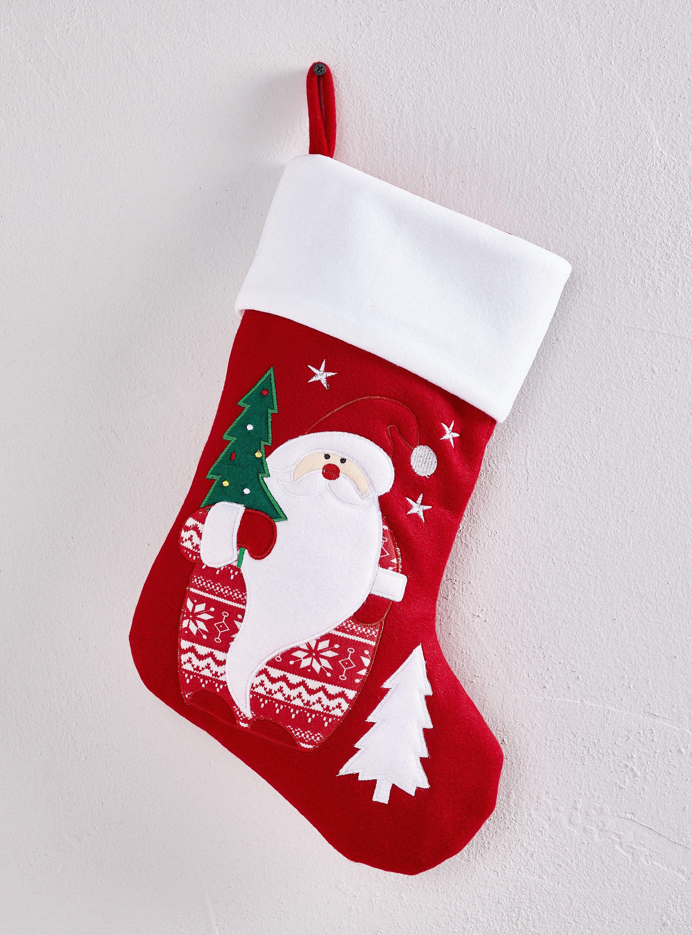 Bota de Navidad Santa Roja-0