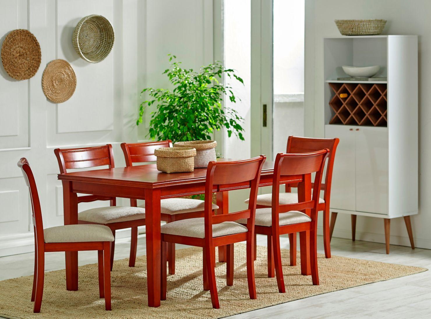 Juego de Comedor Extensible Santa Cruz 6 Sillas Attimo-1