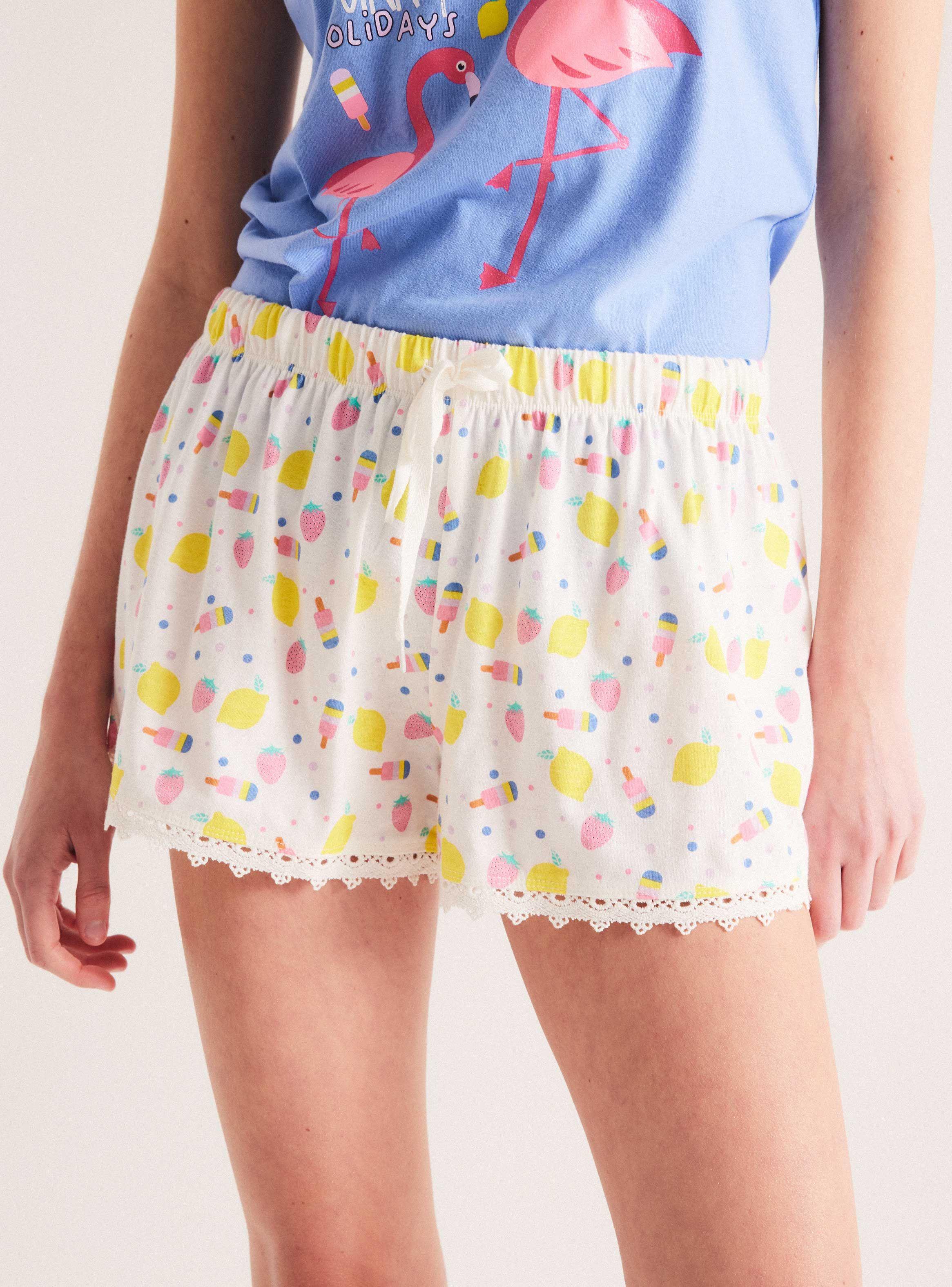 Short Pijama Estampado con Vuelos Ármalo-2