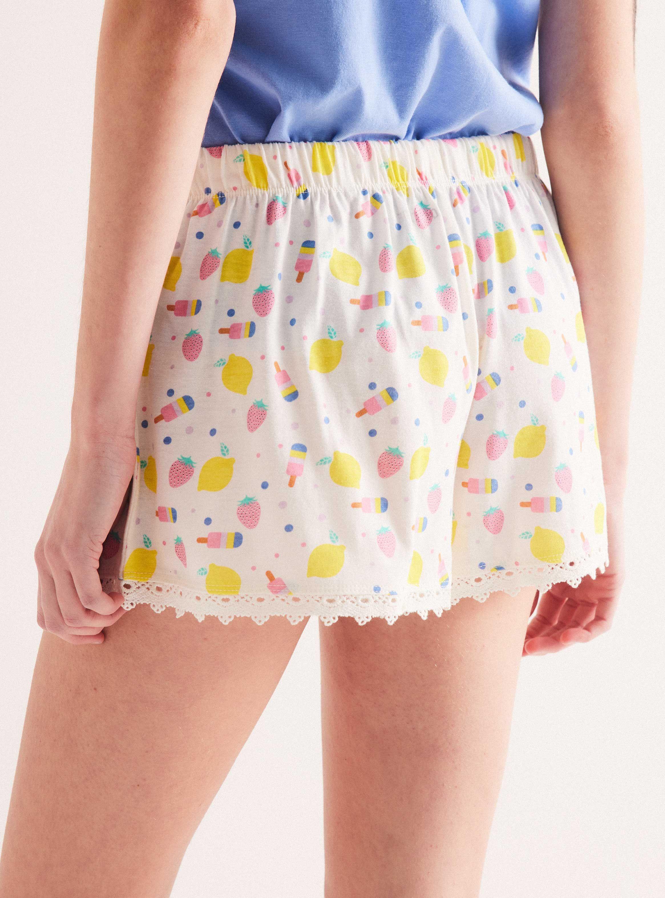 Short Pijama Estampado con Vuelos Ármalo-3