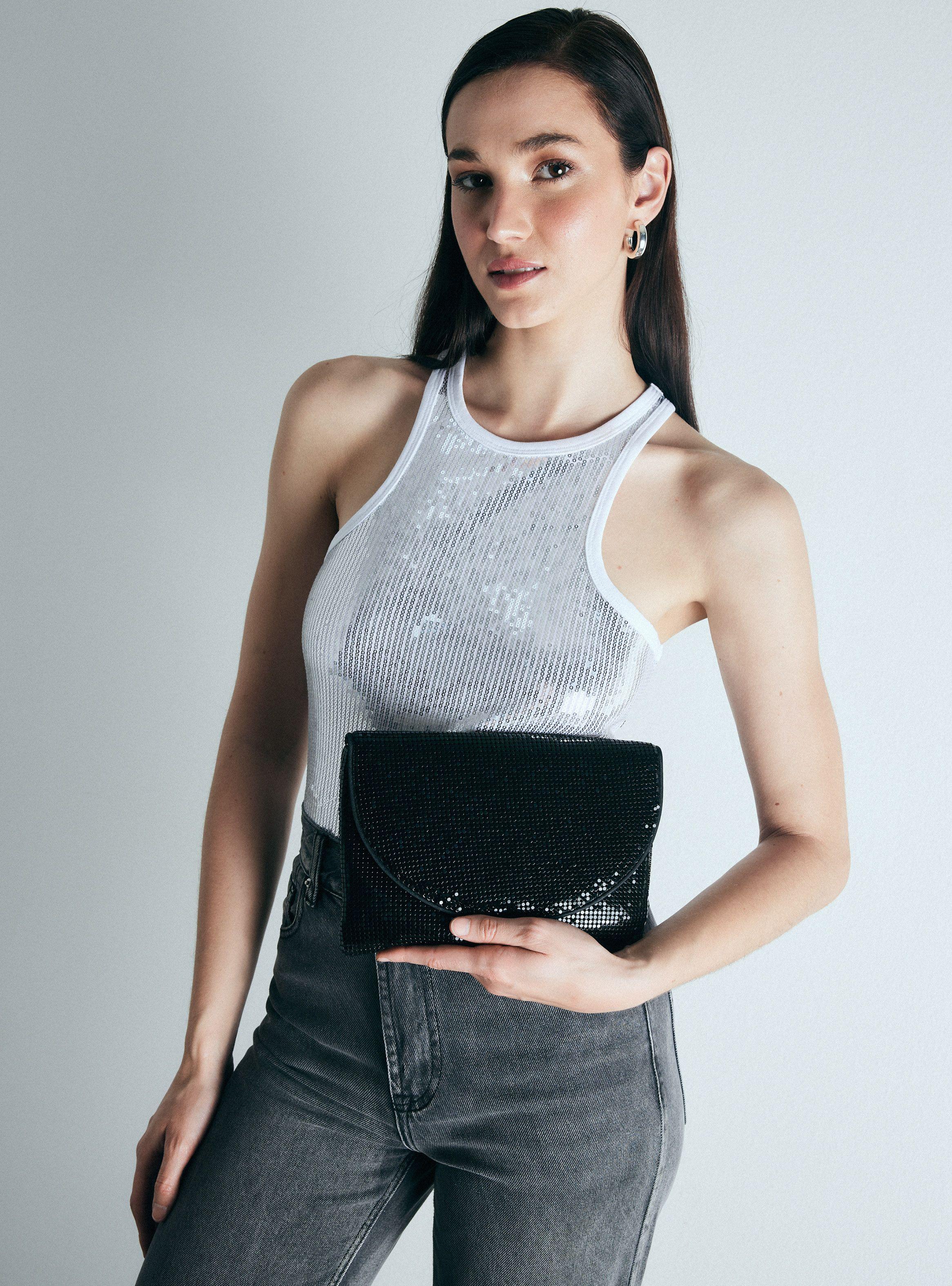 Cartera Tipo Sobre de Fiesta Metalizada-0