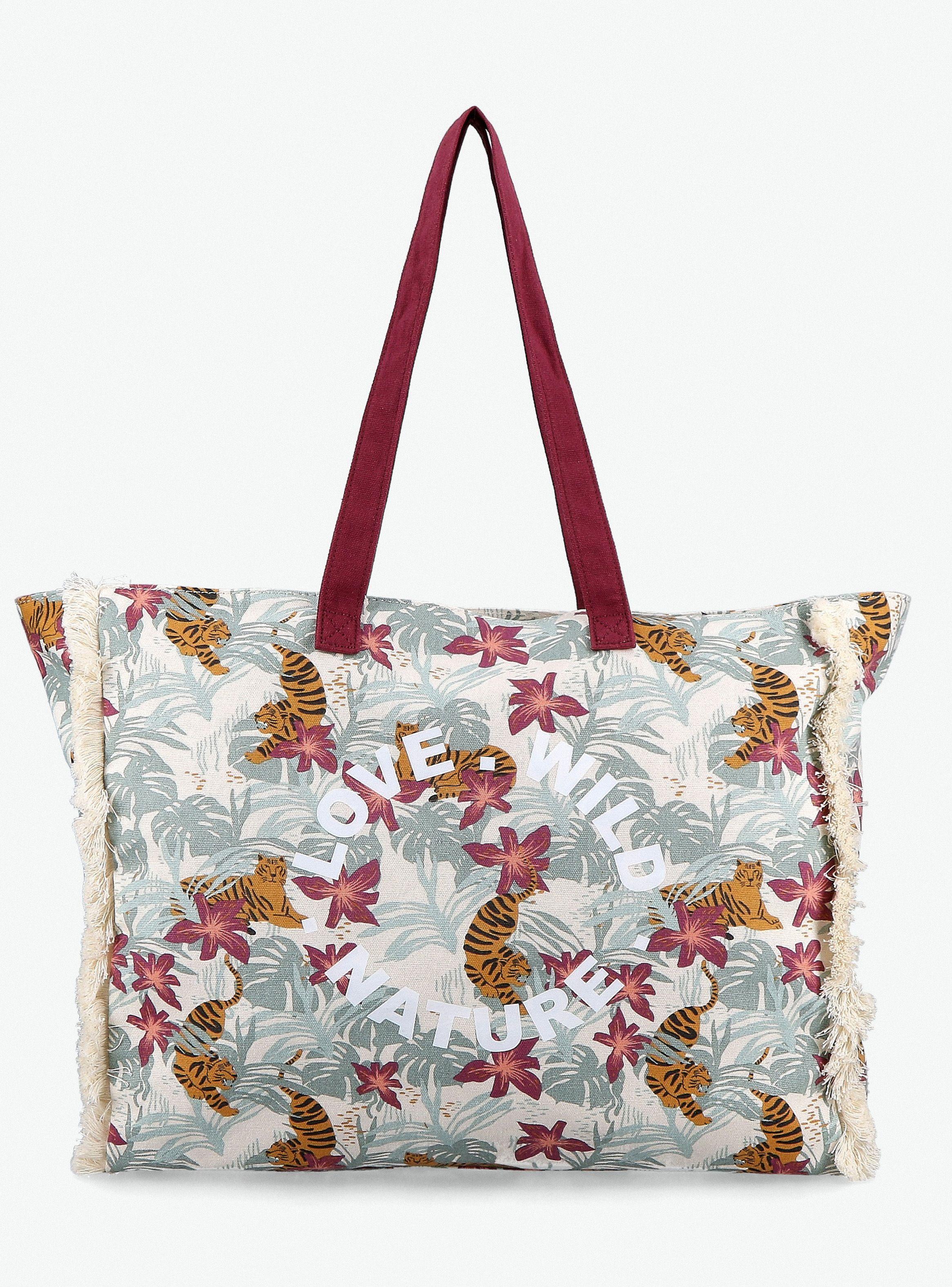 Cartera Totebag de Algodón Estampado-0