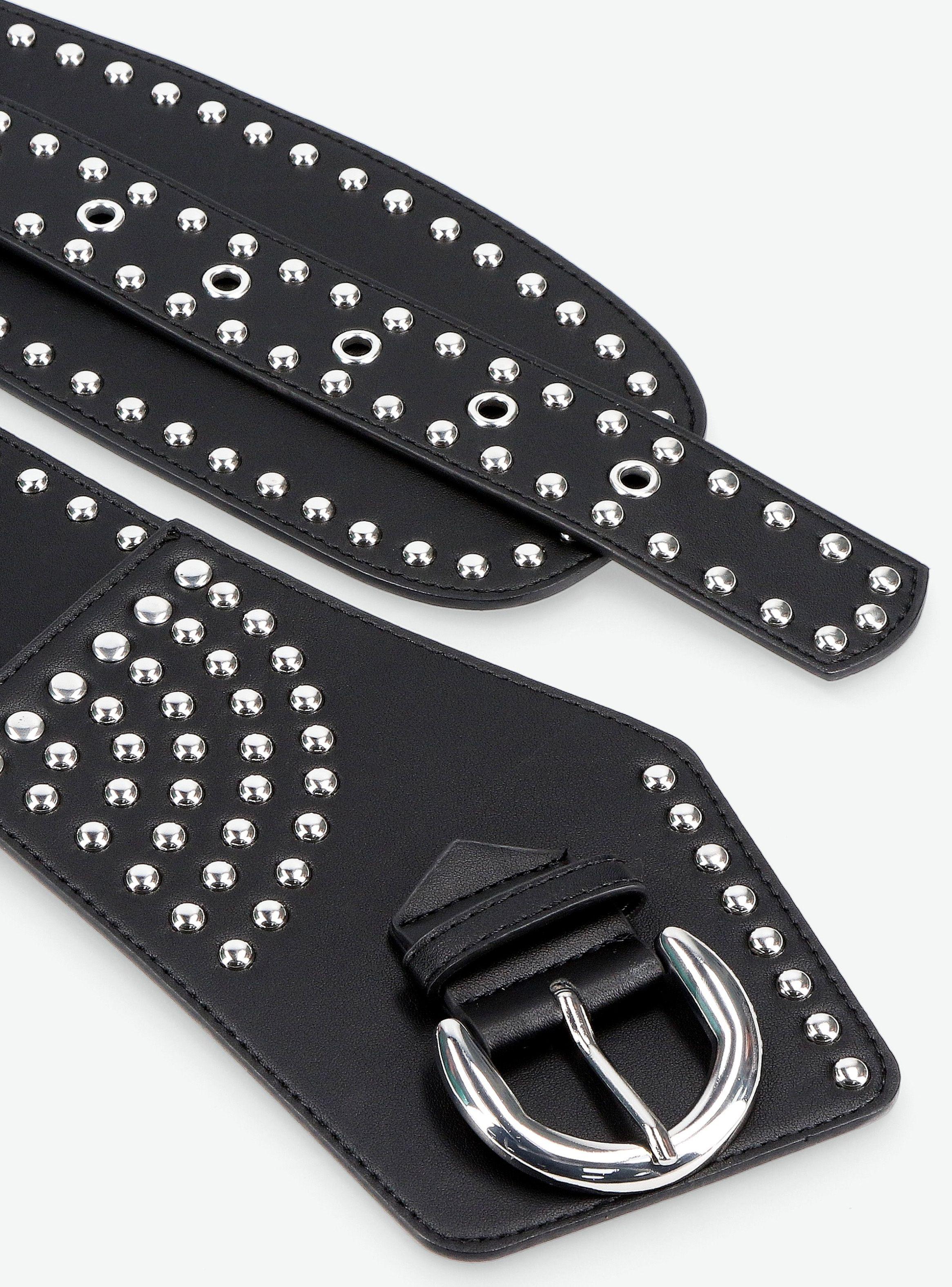 Cinturón Ancho Tachas Poliuretano-4