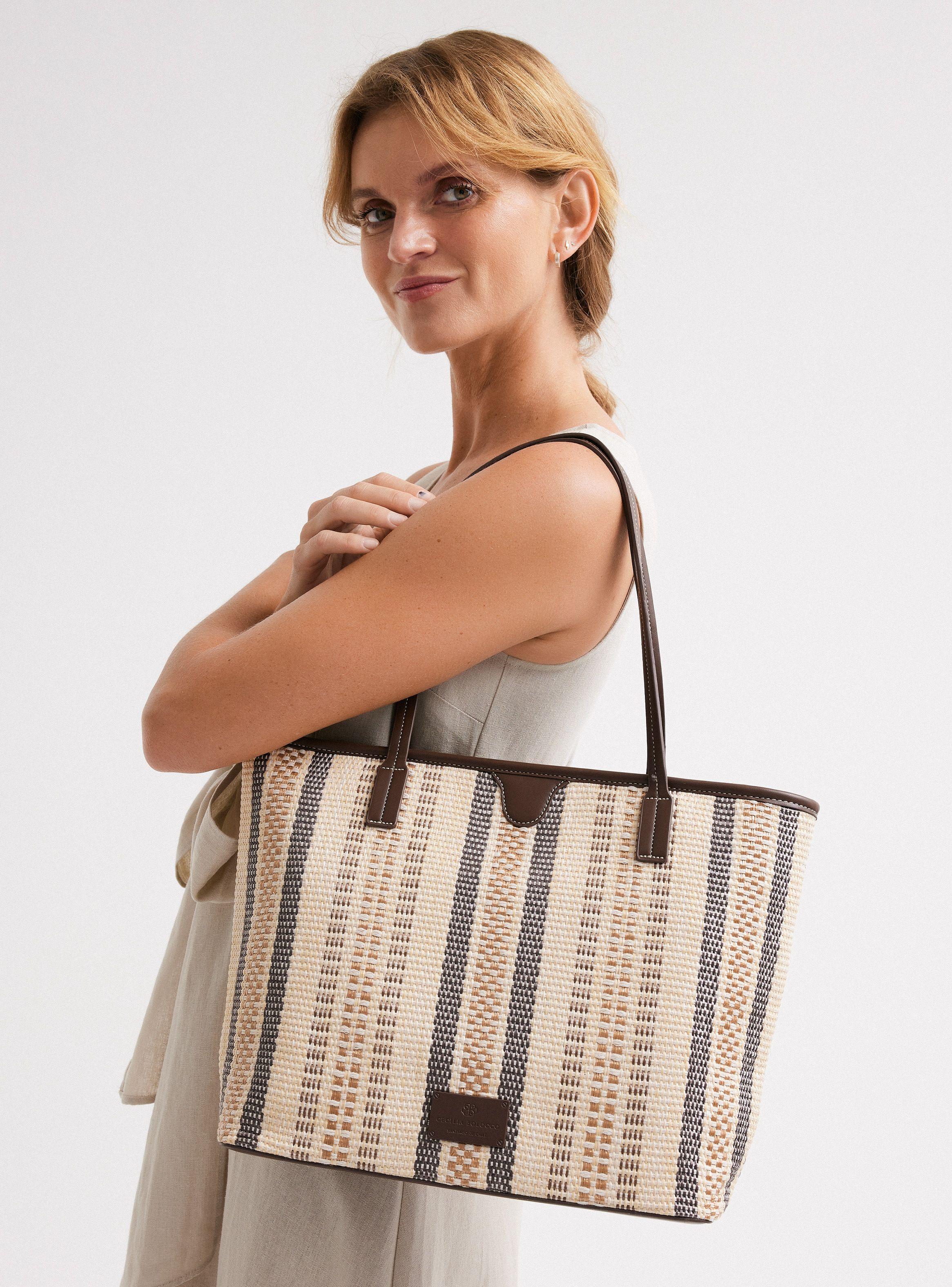 Cartera de Mano Cartera Sobre Efecto Raffia-0