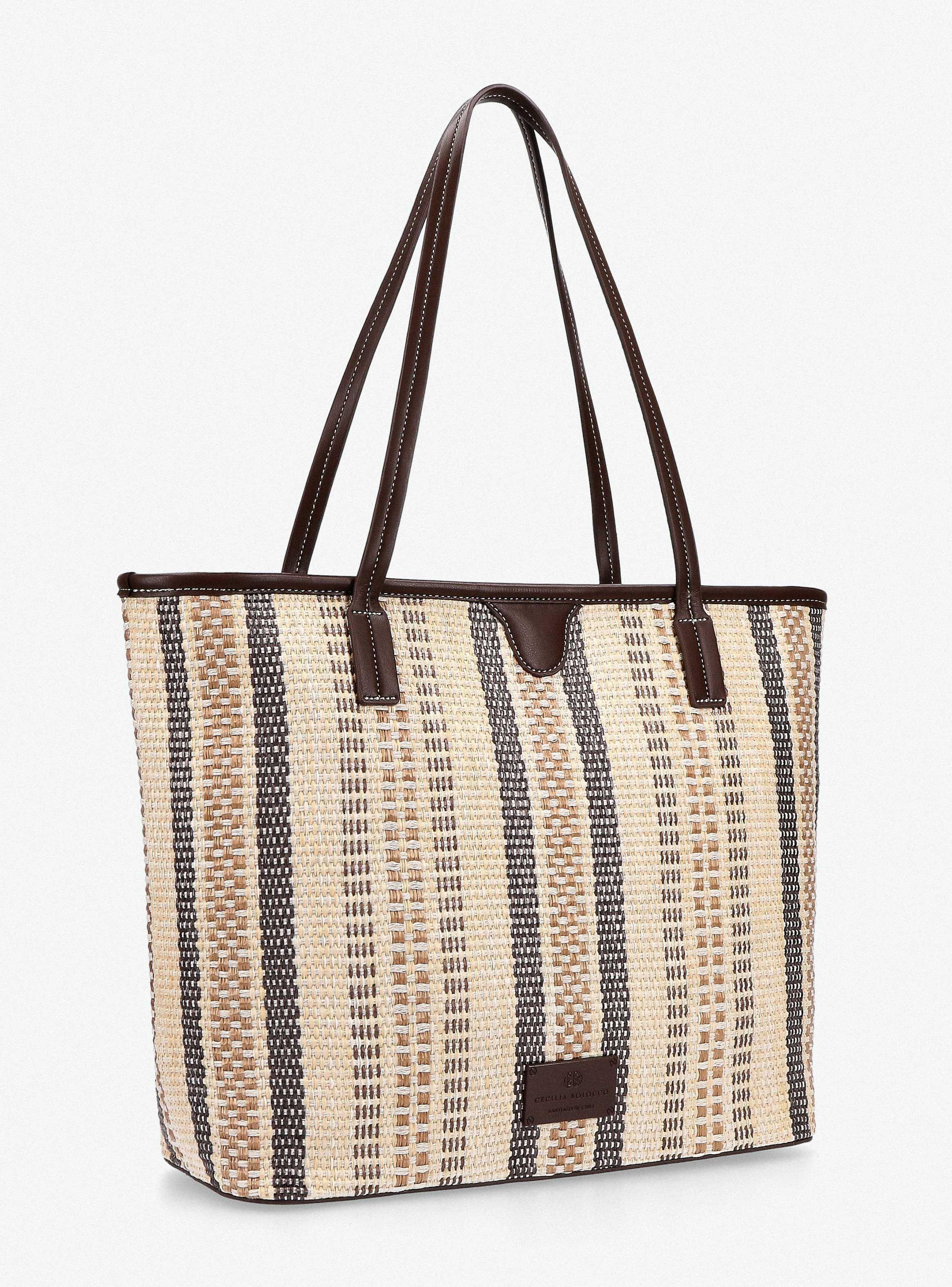 Cartera de Mano Cartera Sobre Efecto Raffia-3