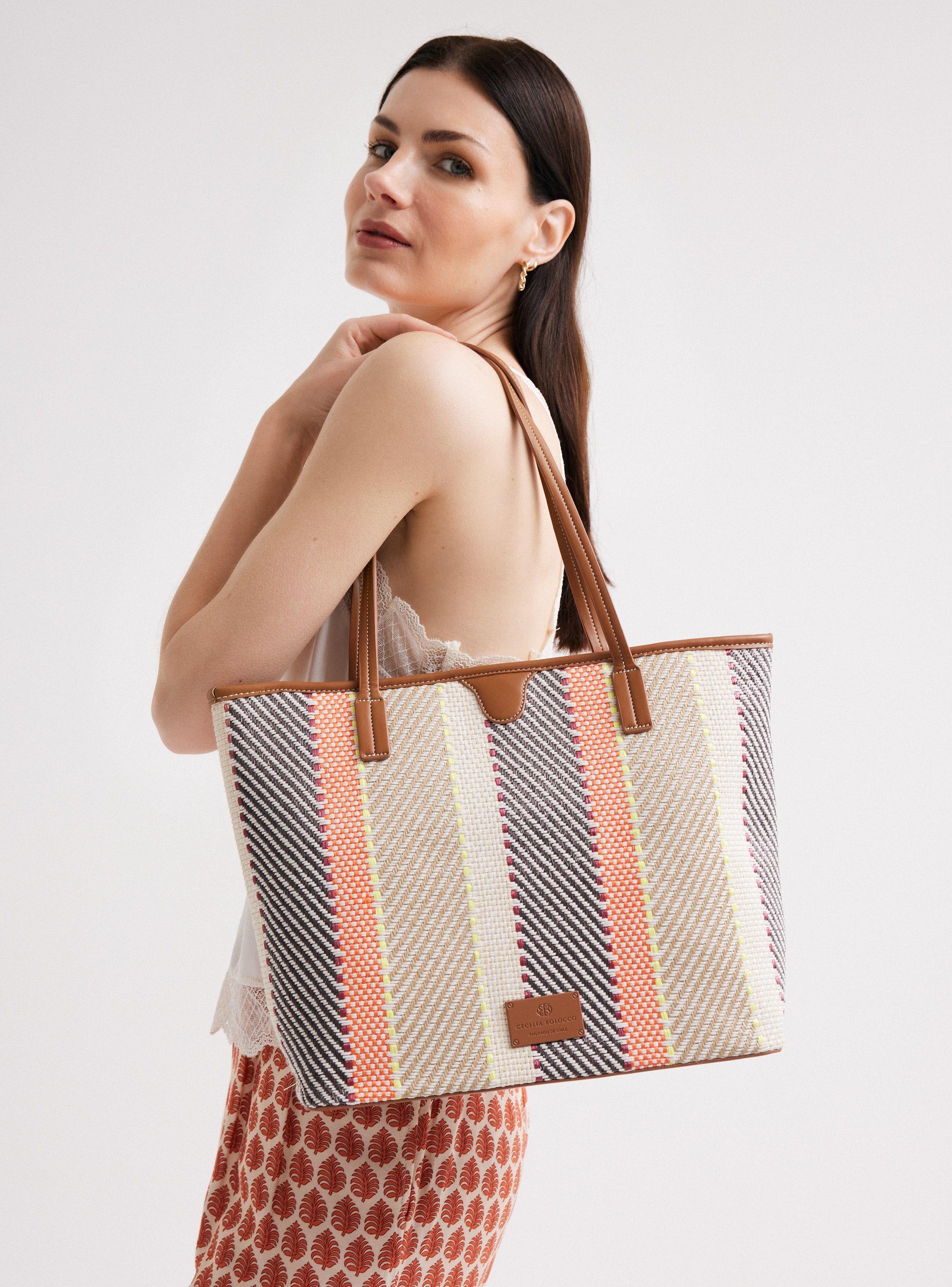 Cartera de Mano Cartera Sobre Efecto Raffia-0