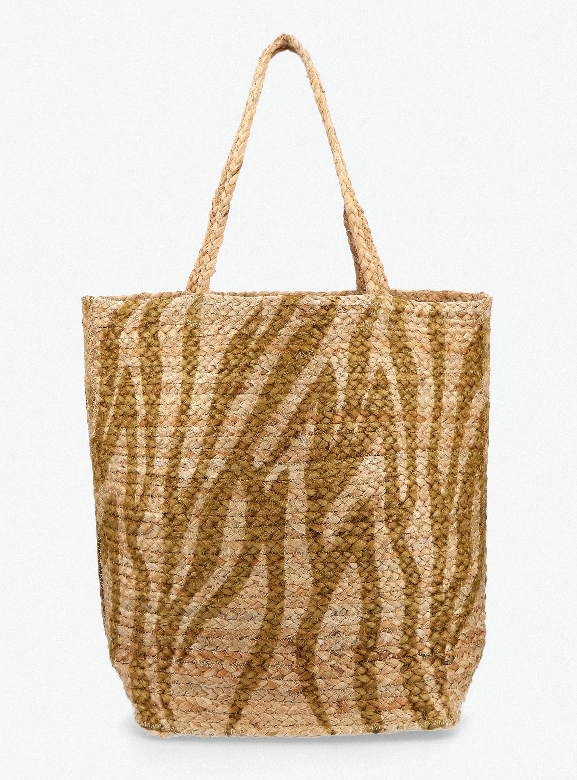Cartera Totebag de Raffia Estampado-2