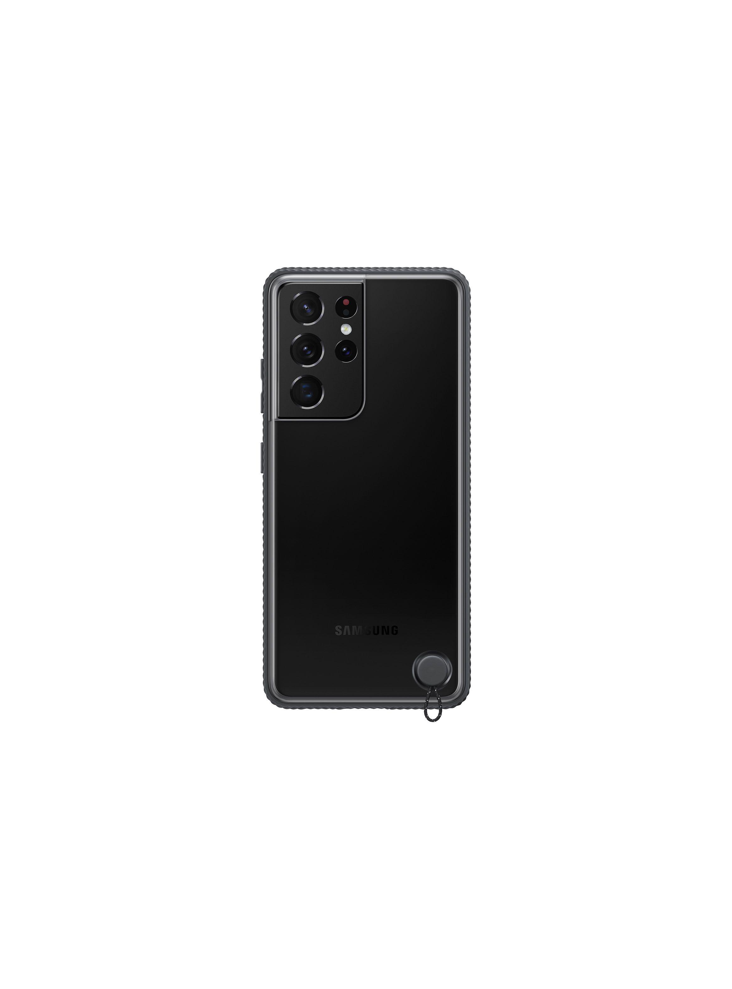 Samsung Carcasa Clear Protective Cover para Galaxy S21 Ultra 5G Negro-1