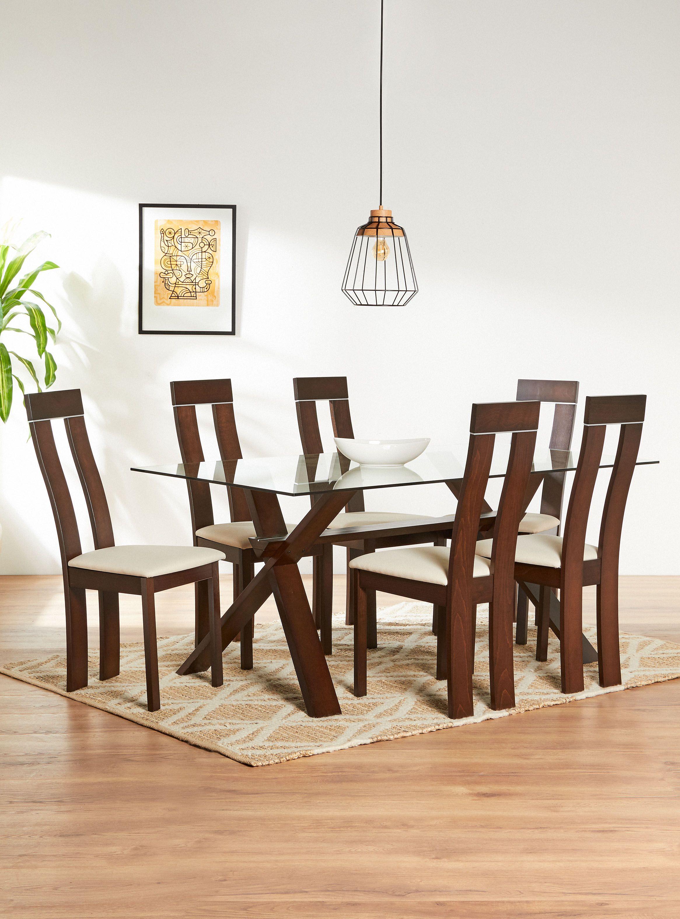 Juego de Comedor Clear Vidrio + 6 Sillas Attimo-0