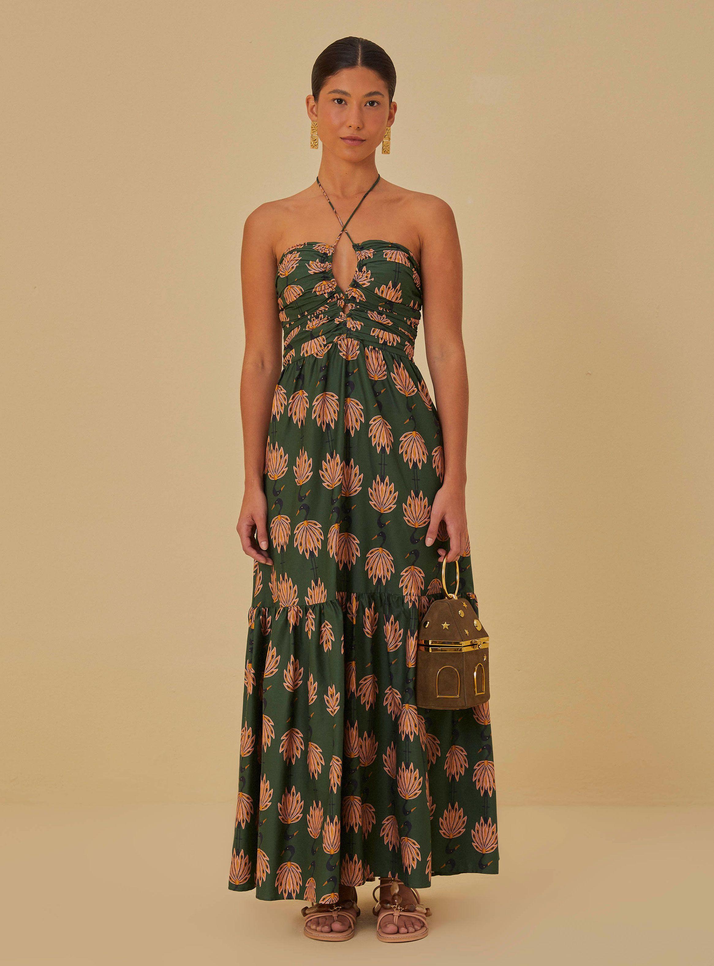 Vestido Halter Estampado-0