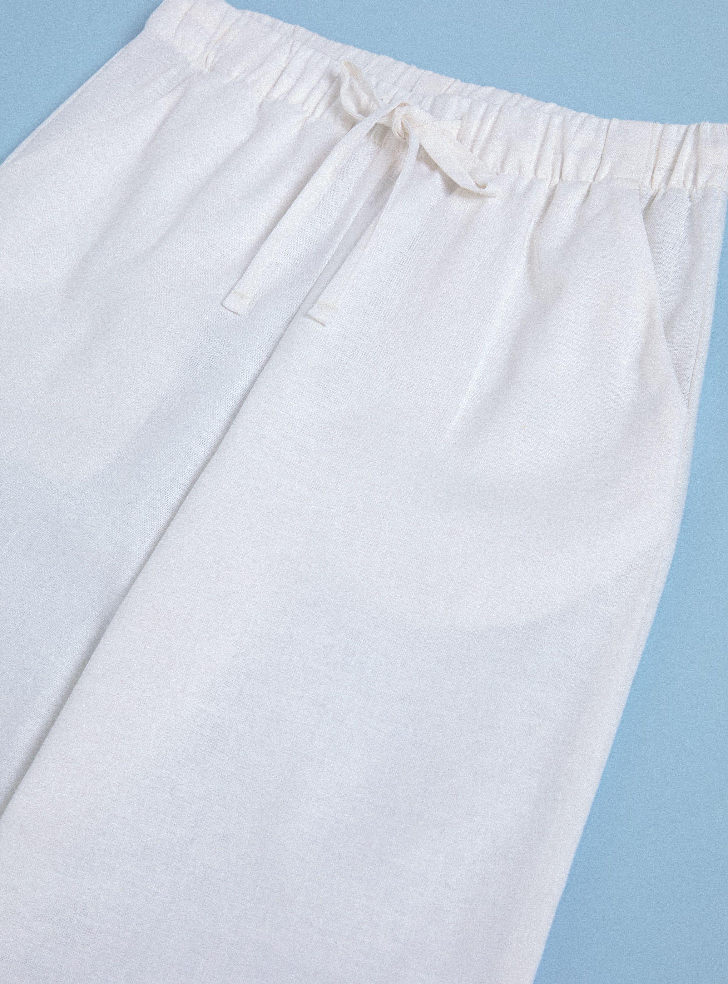 Pantalón Lino con Bolsillos-3