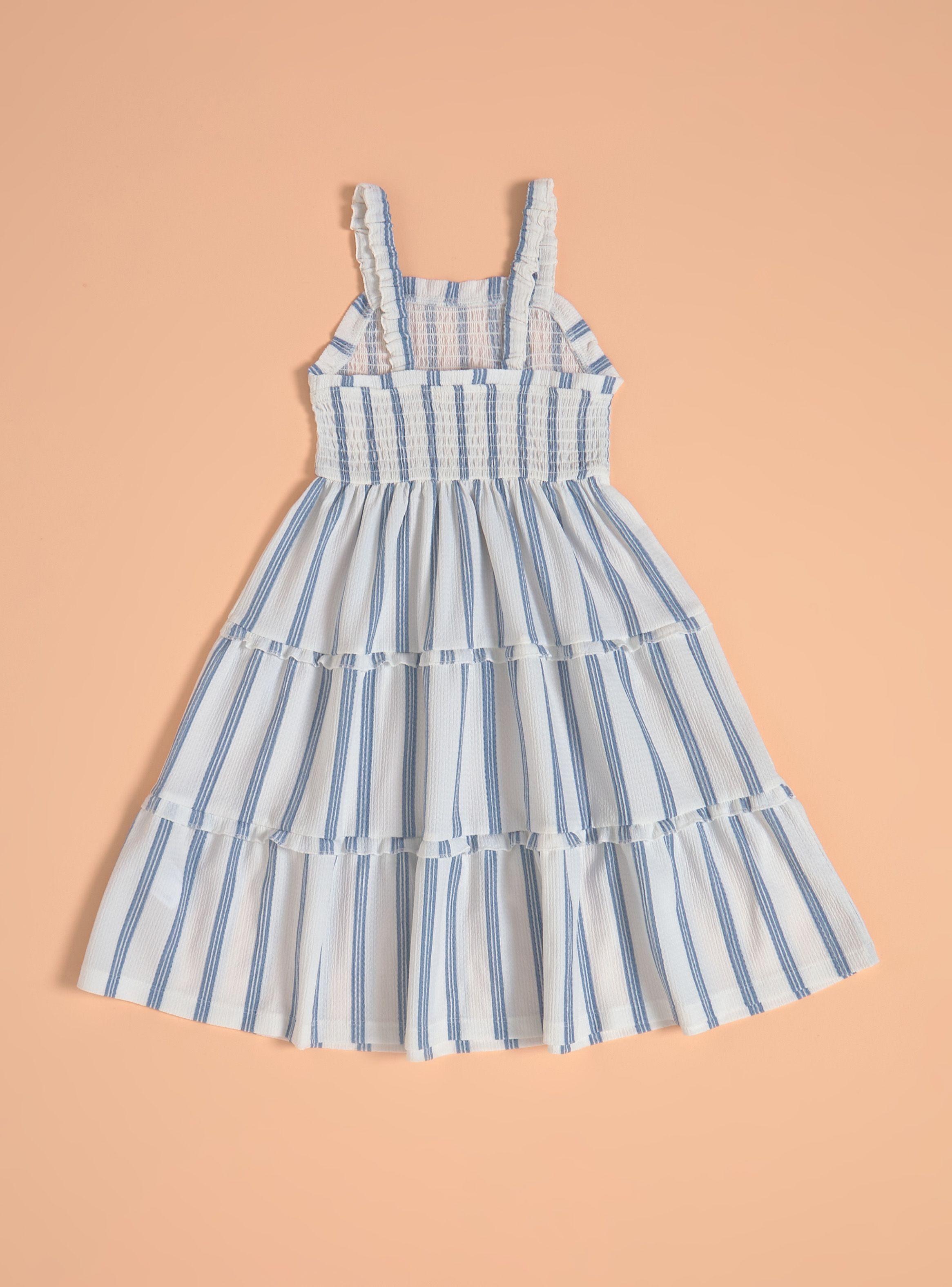 Vestido Tela Texturada Rayas-3