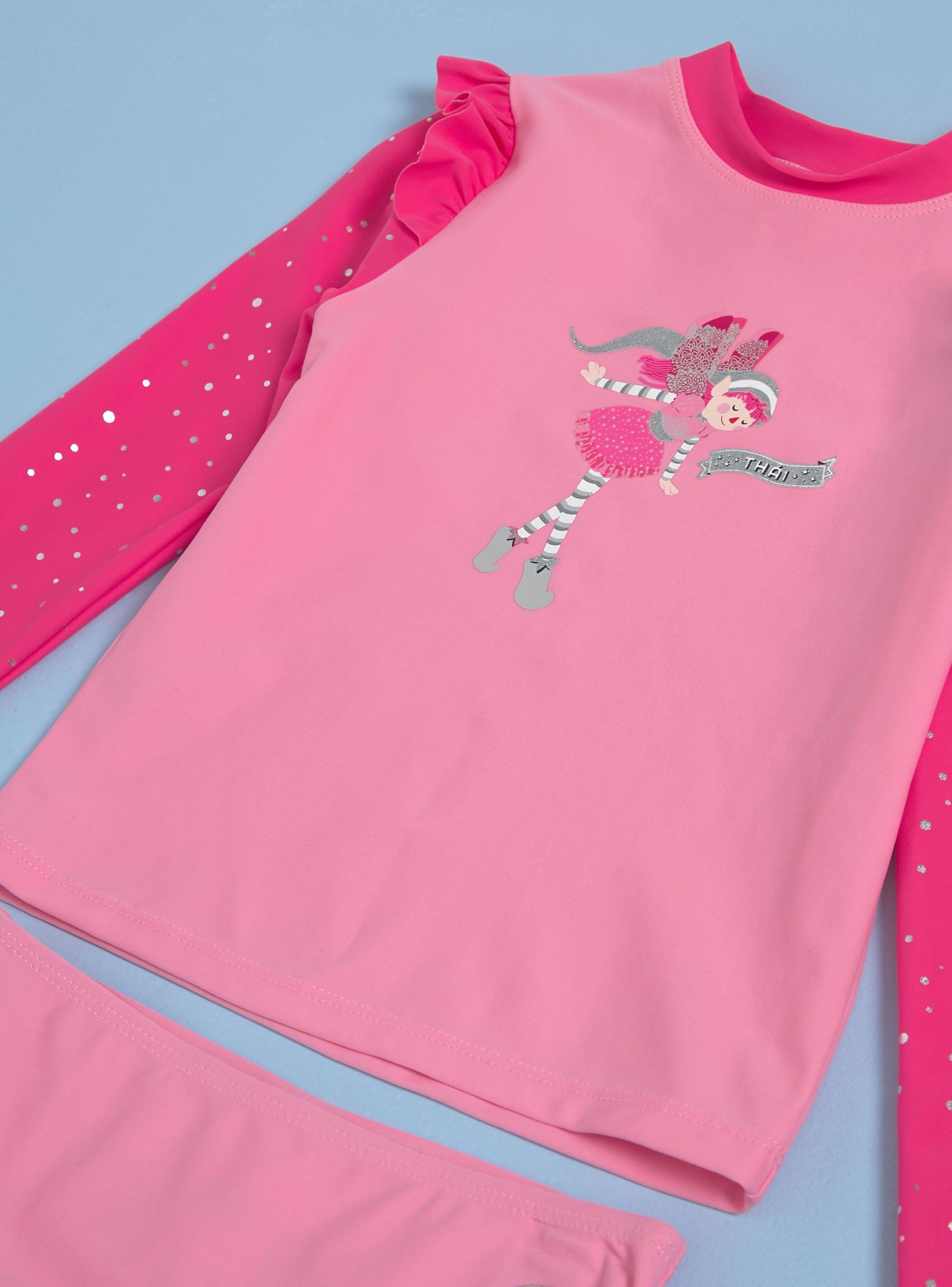 Traje de Baño de Dos Piezas Manga Larga-4