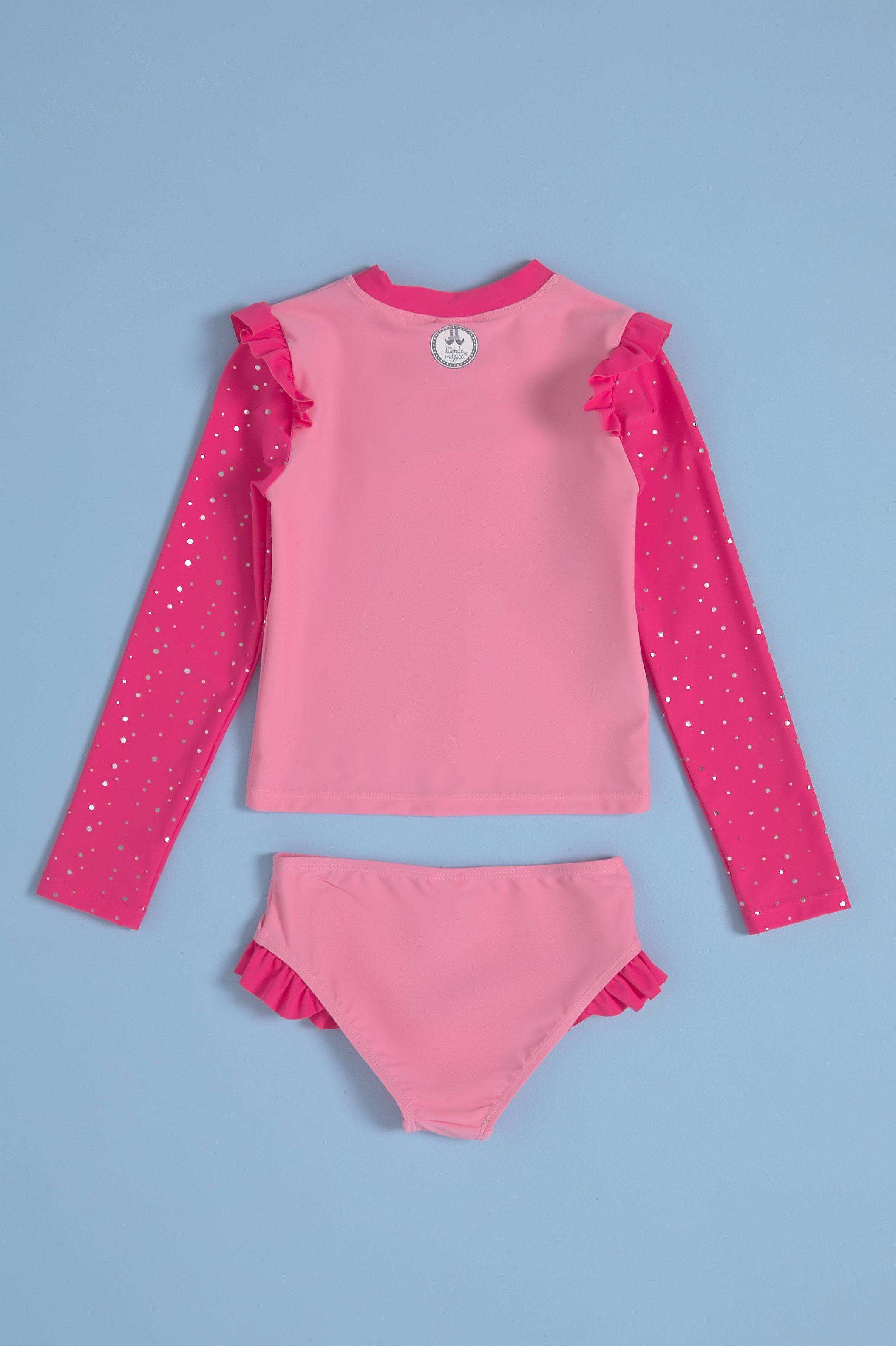 Traje de Baño de Dos Piezas Manga Larga-3