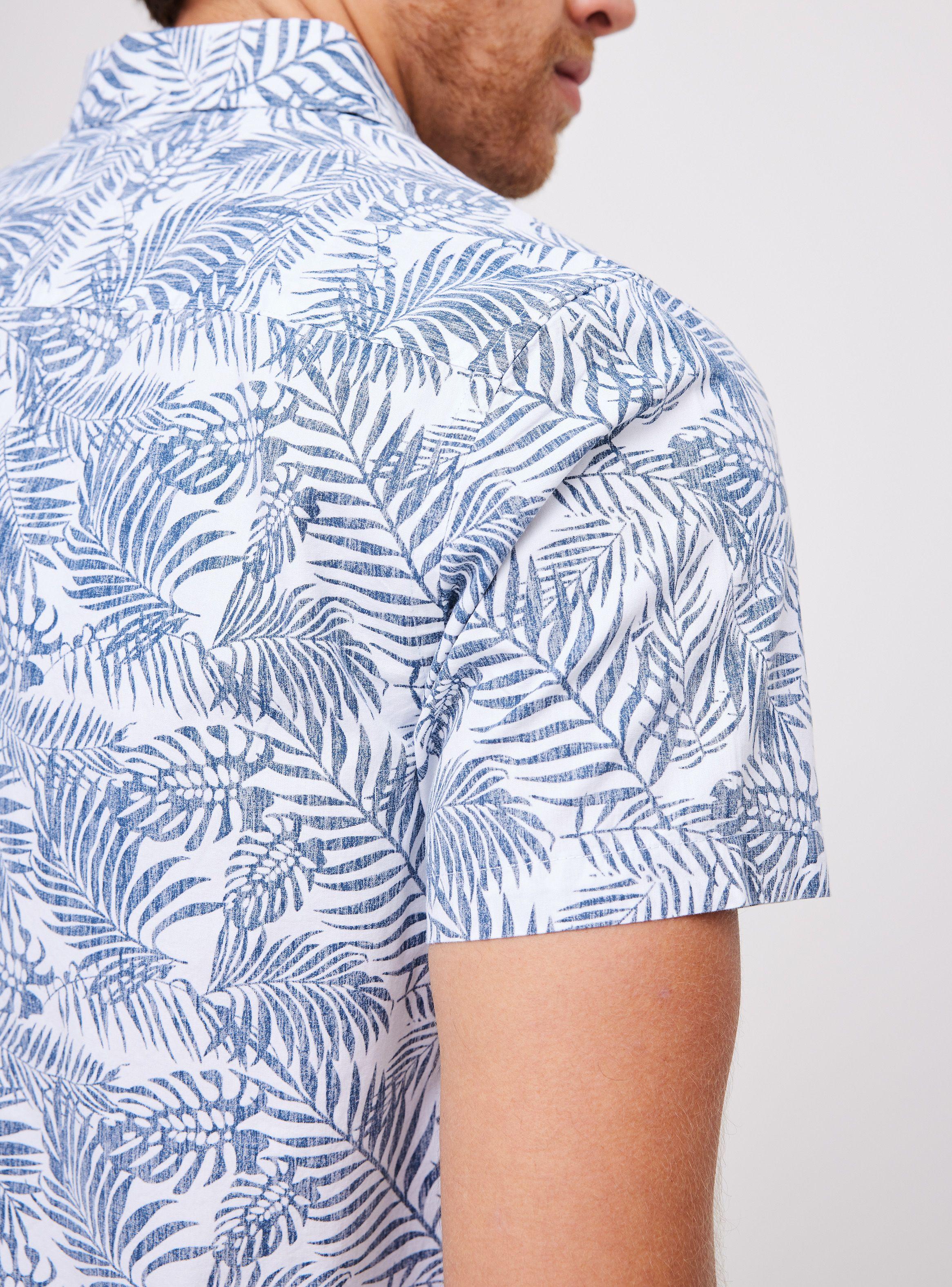 Camisa Manga Corta Diseño Hojas-3