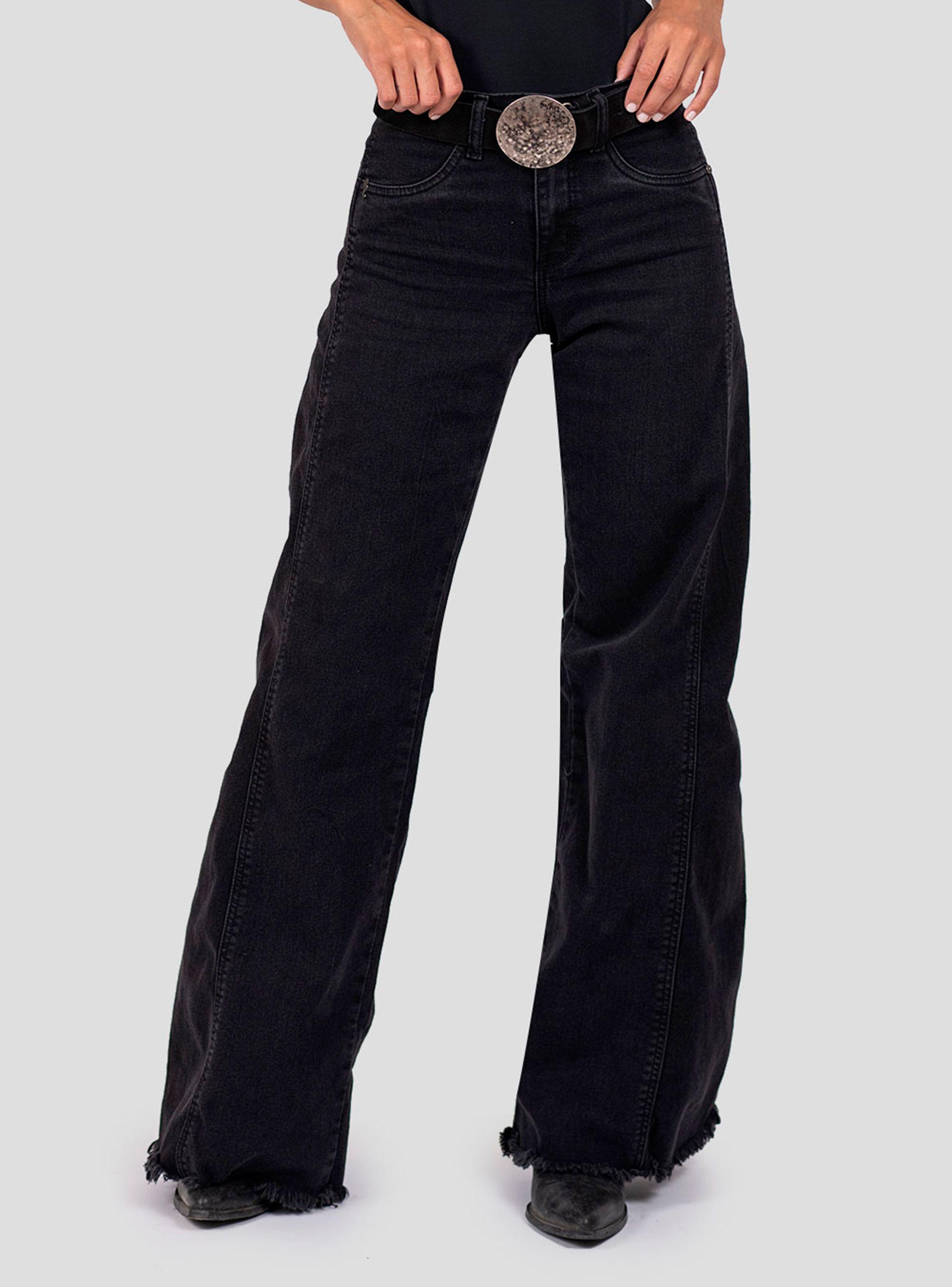 Jeans Anna Wide Leg Medio Negro-0