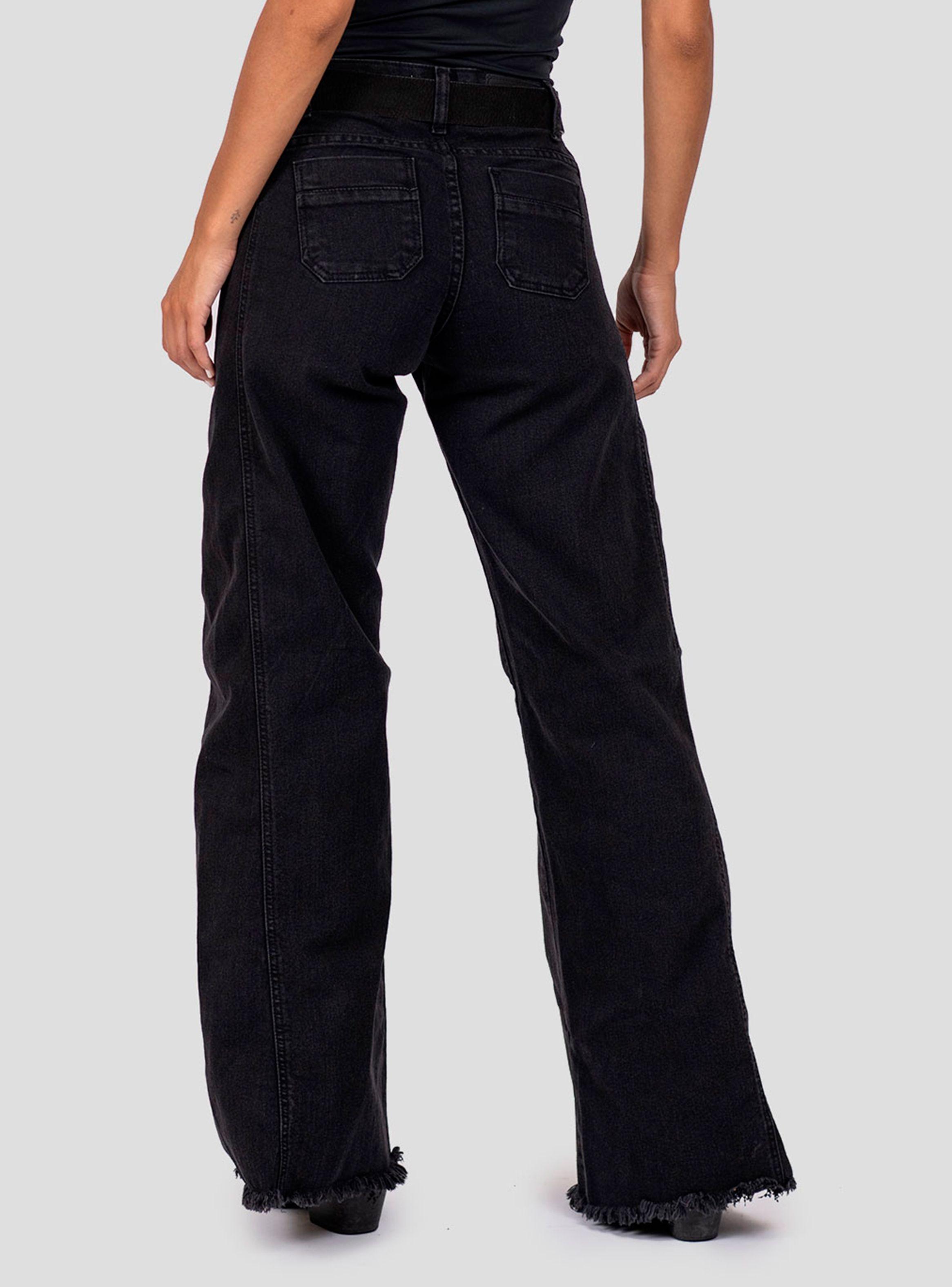 Jeans Anna Wide Leg Medio Negro-1