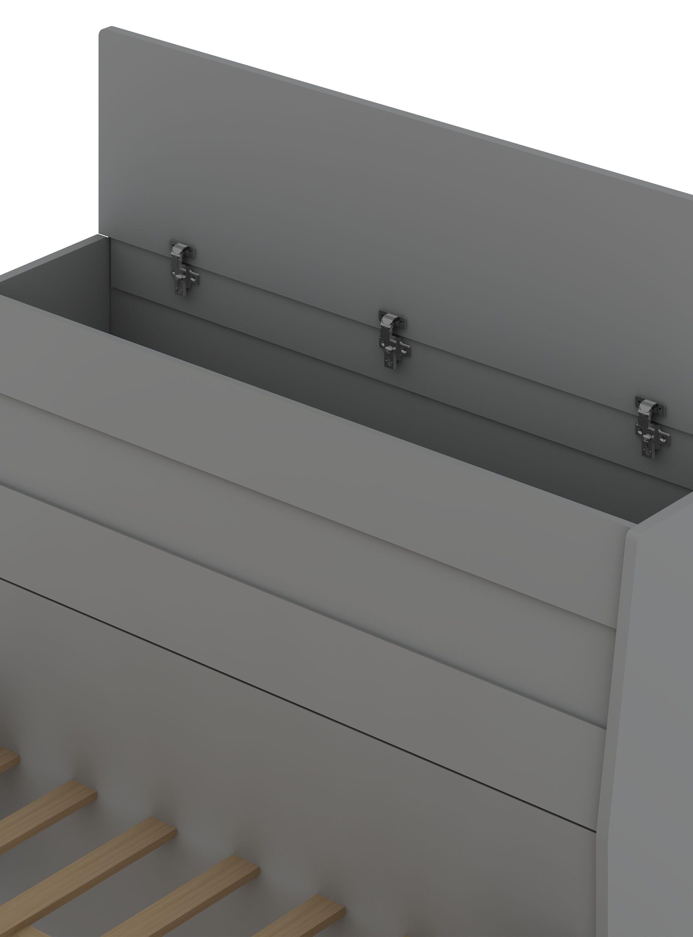 Cama Teen 1 Plaza Bicama + Cajones Gris-2