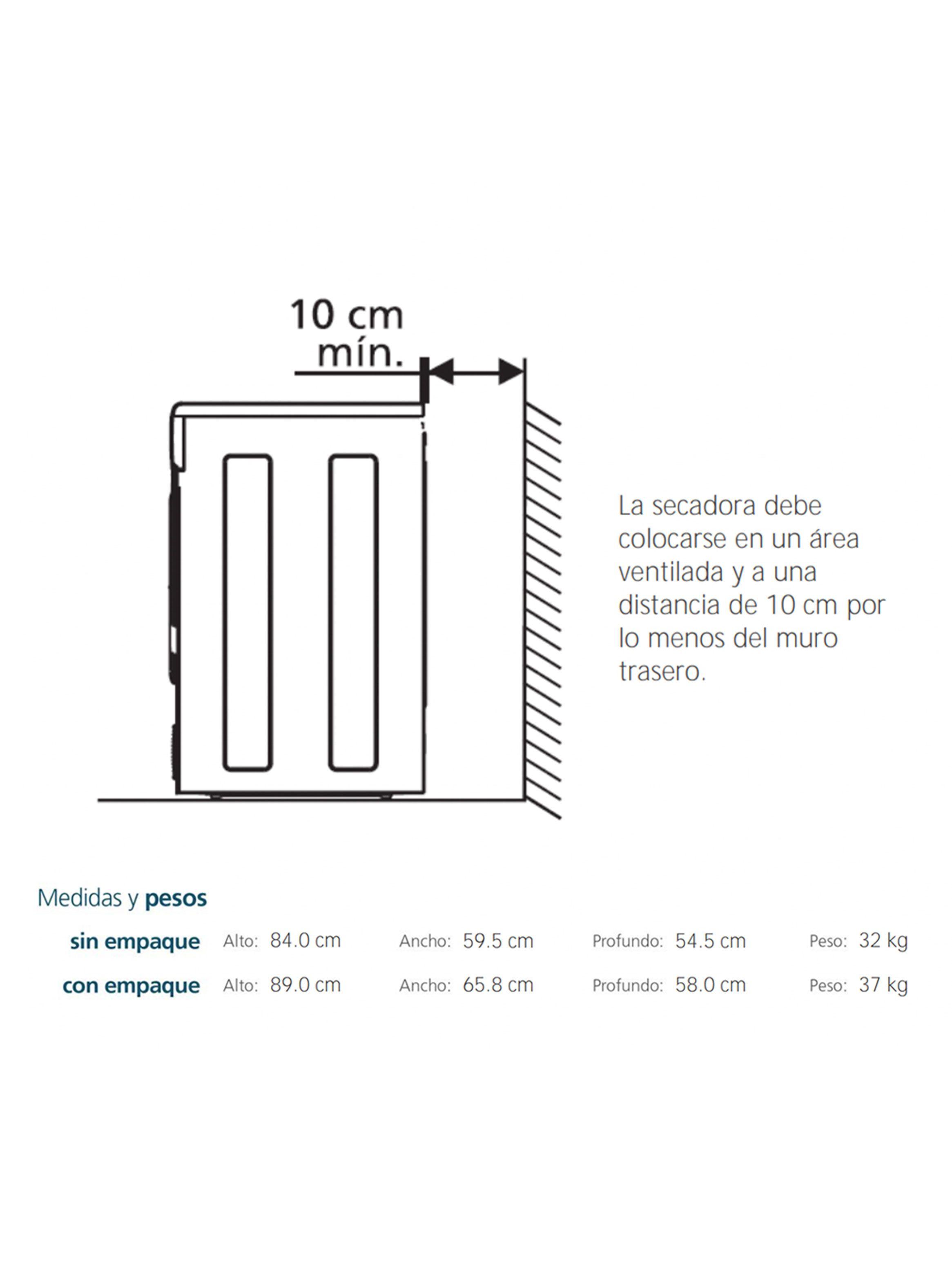 Secadora Eléctrica Frontal 10 Kg Diamond Gray 220v SEM010VDCL0-1