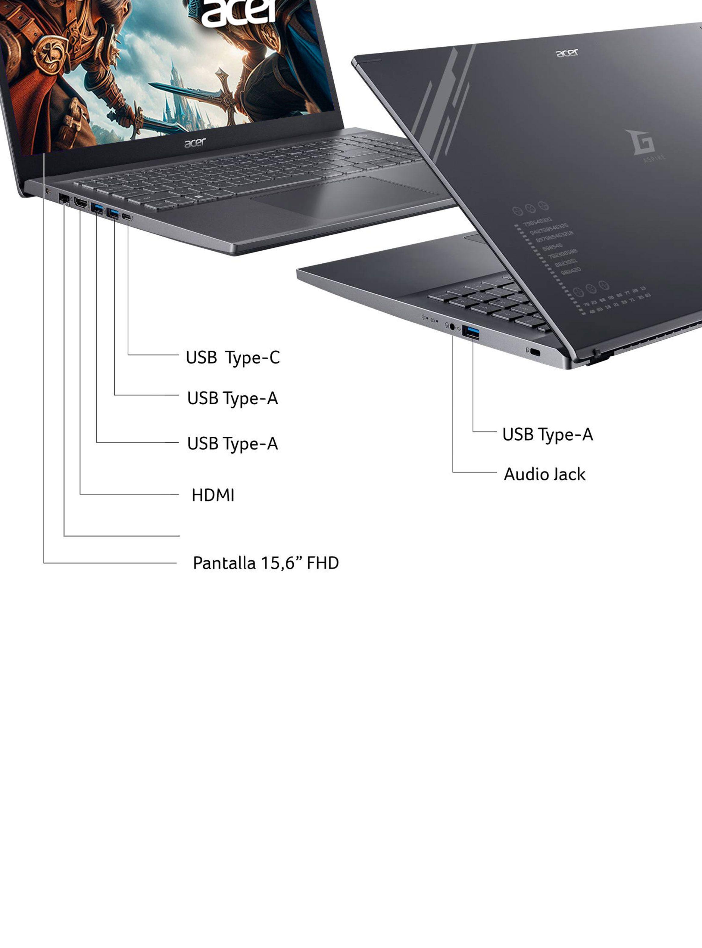 Notebook Gamer Aspire G A515-58GM-56XX-5 Intel Core i5 8 Núcleos NVIDIA RTX 2050 12GB RAM 512GB SSD 15.6"-5