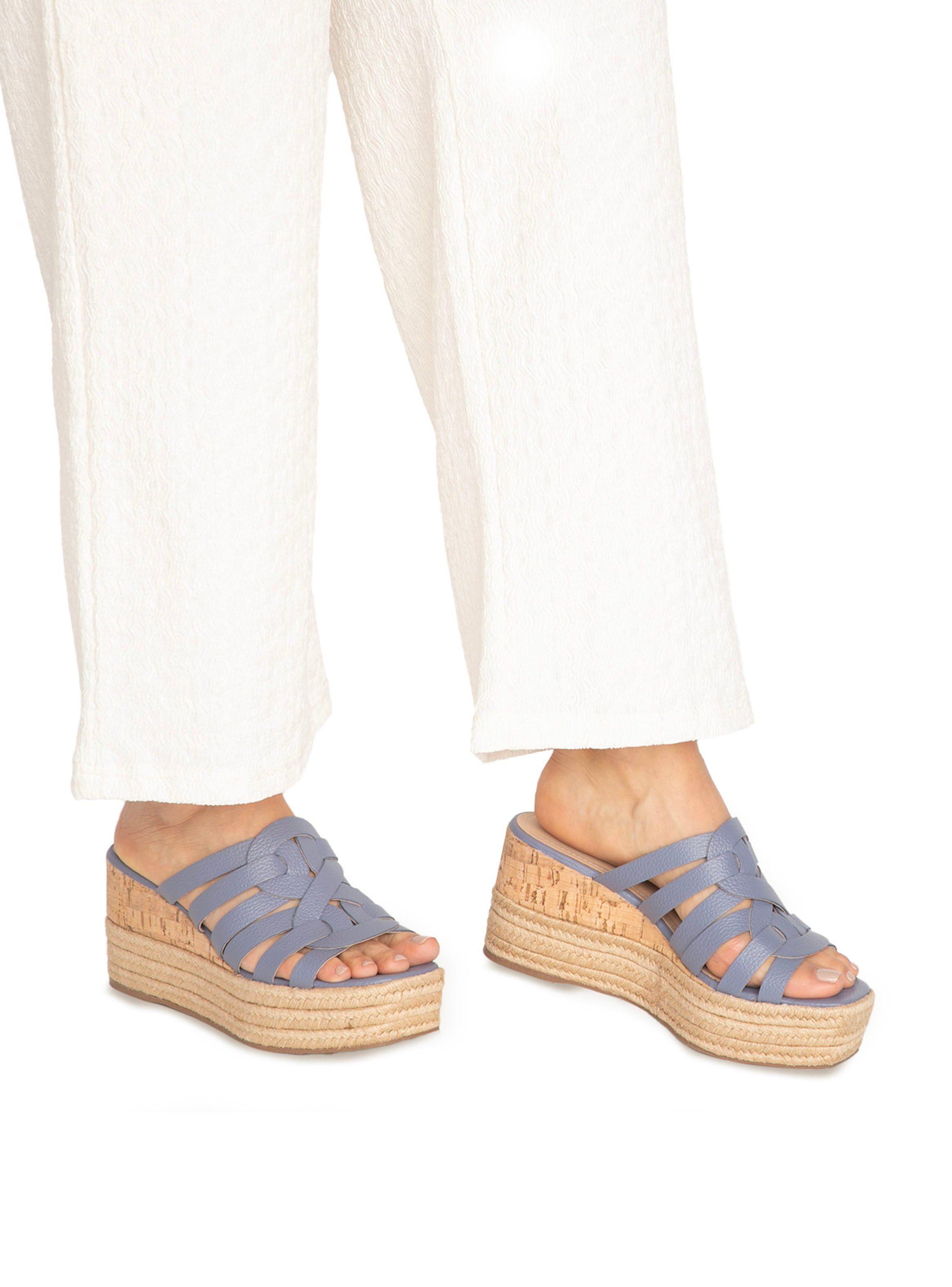 Sandalia Cuero Eduarda Denim 659518 Mujer-0