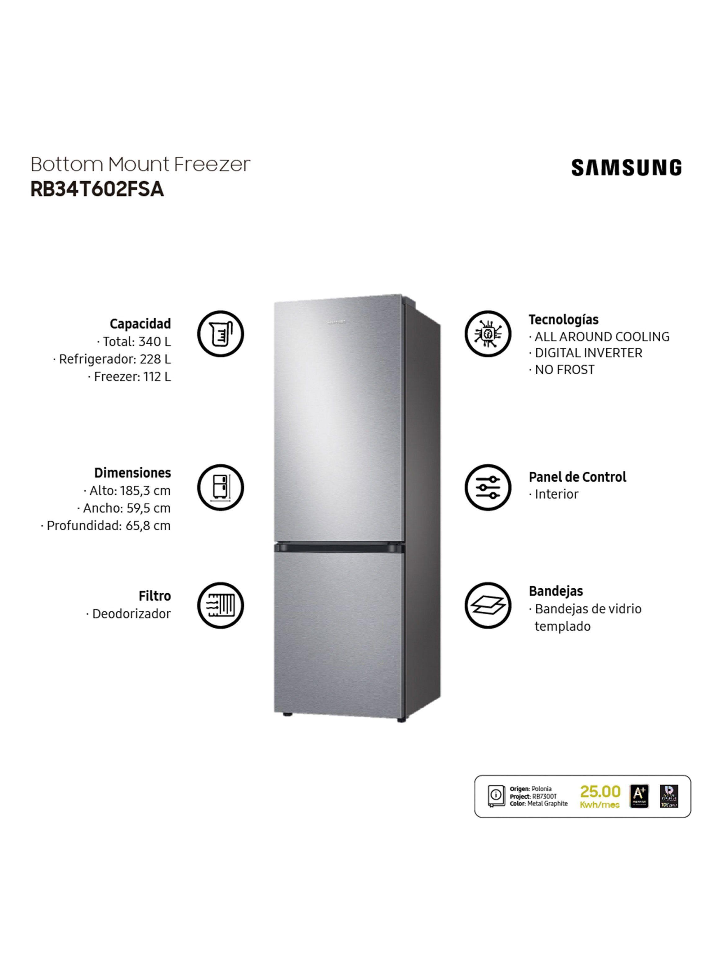Refrigerador Bottom Mount de 340 Litros con All Around Cooling-8