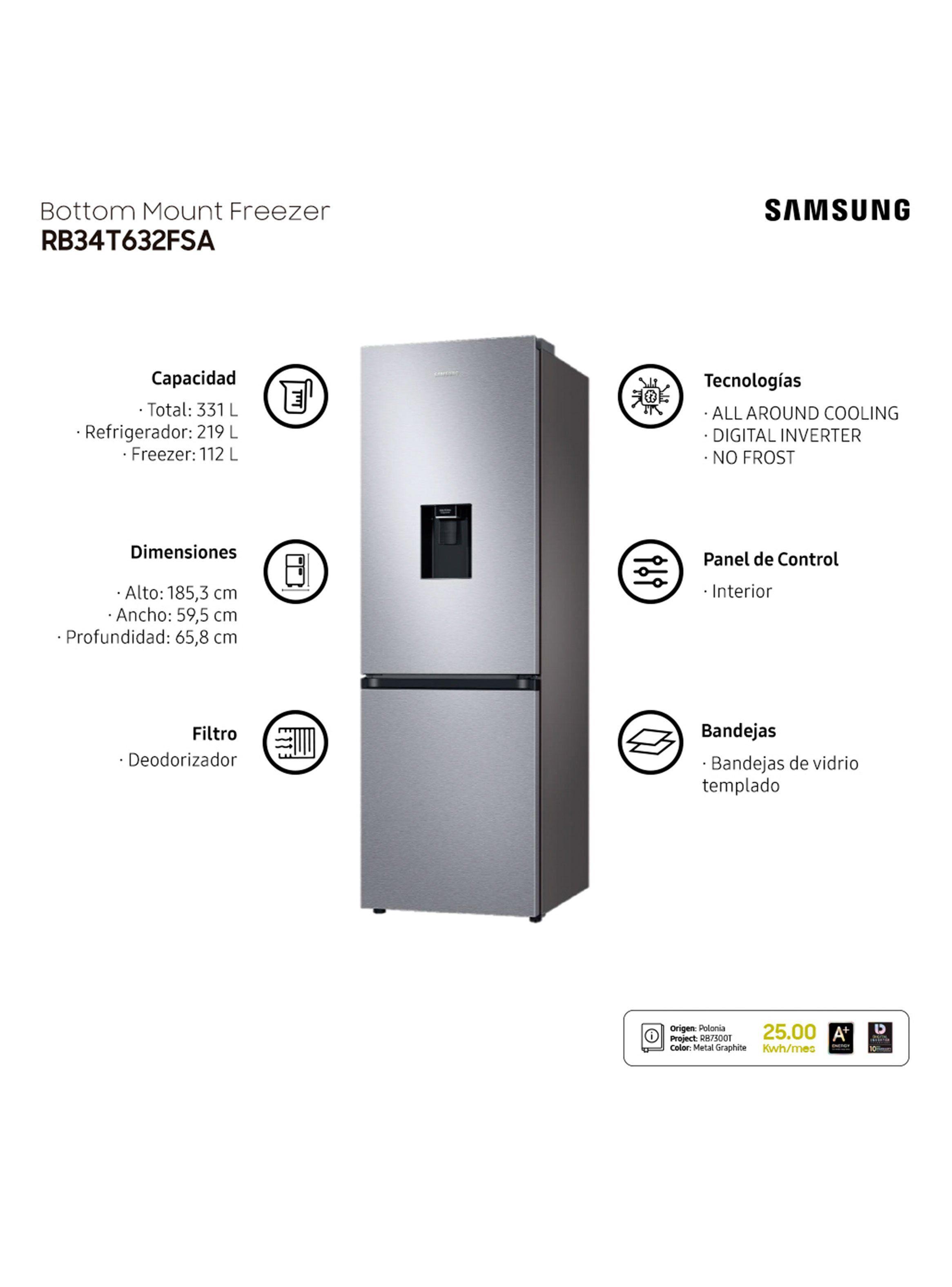 Refrigerador Bottom Mount No Frost 331 Litros con All Around Cooling-8