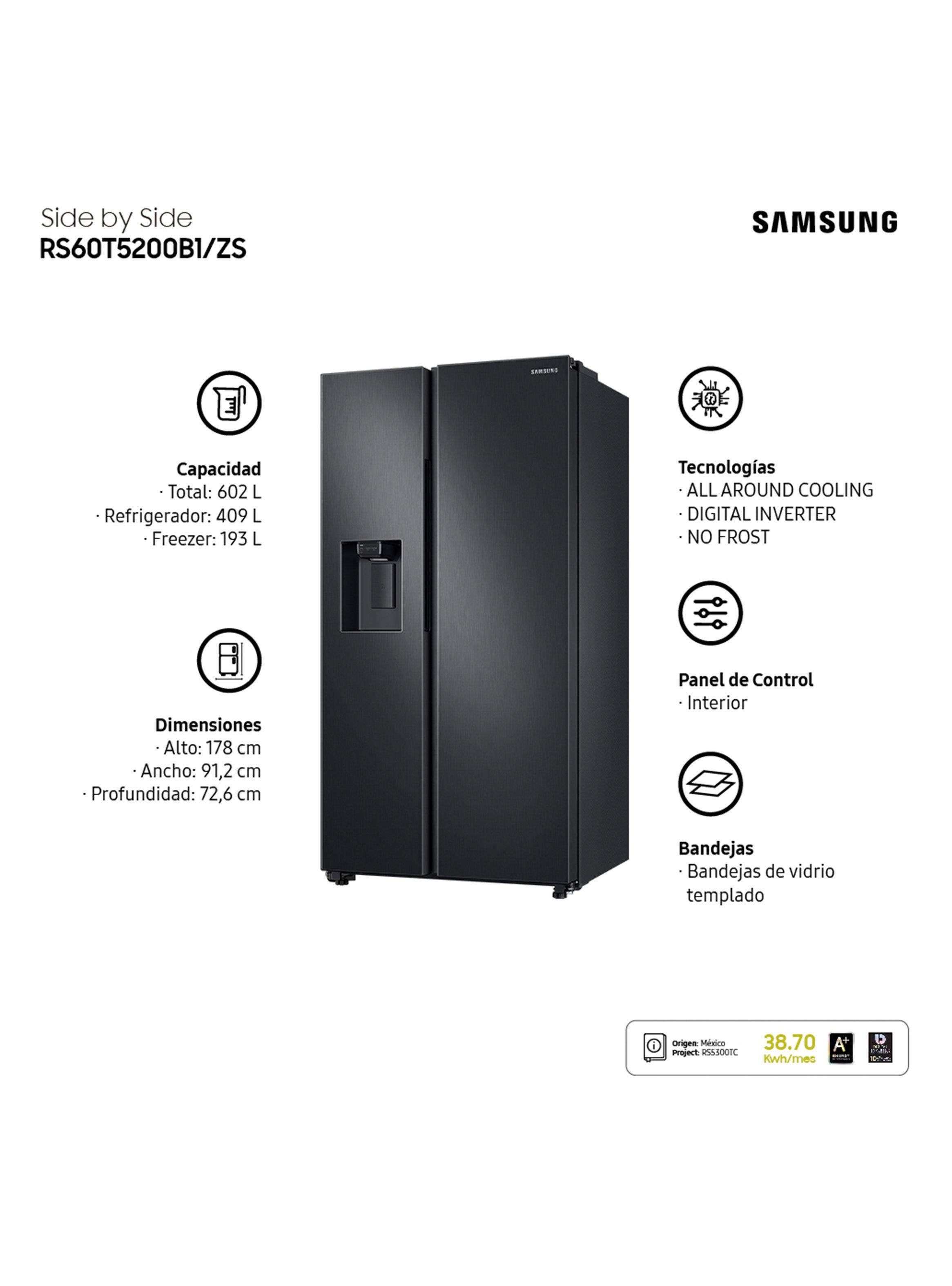 Refrigerador Side By Side de 602L con All Around Cooling-6