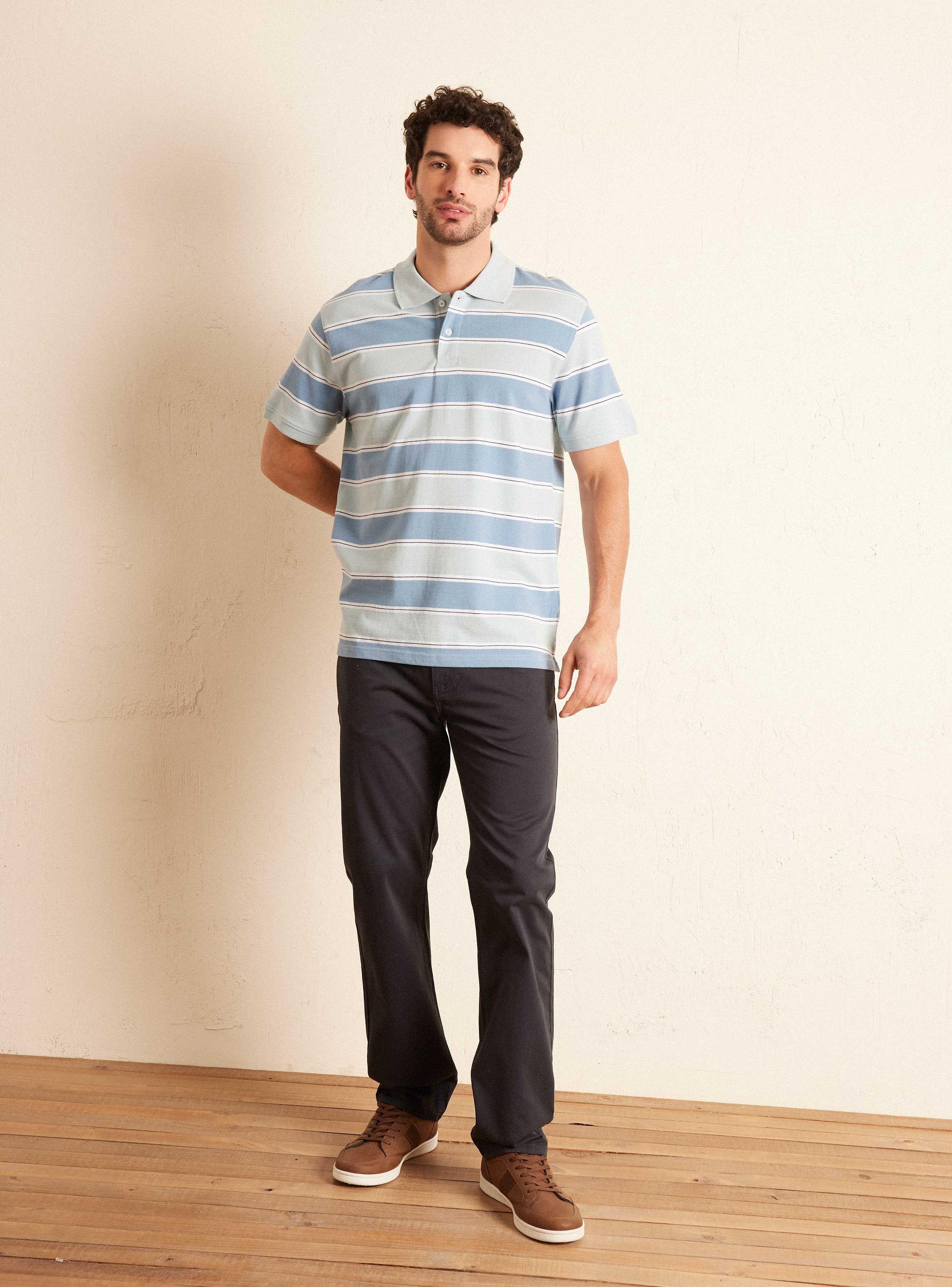 Polera Manga Corta Piqué Rayas-4