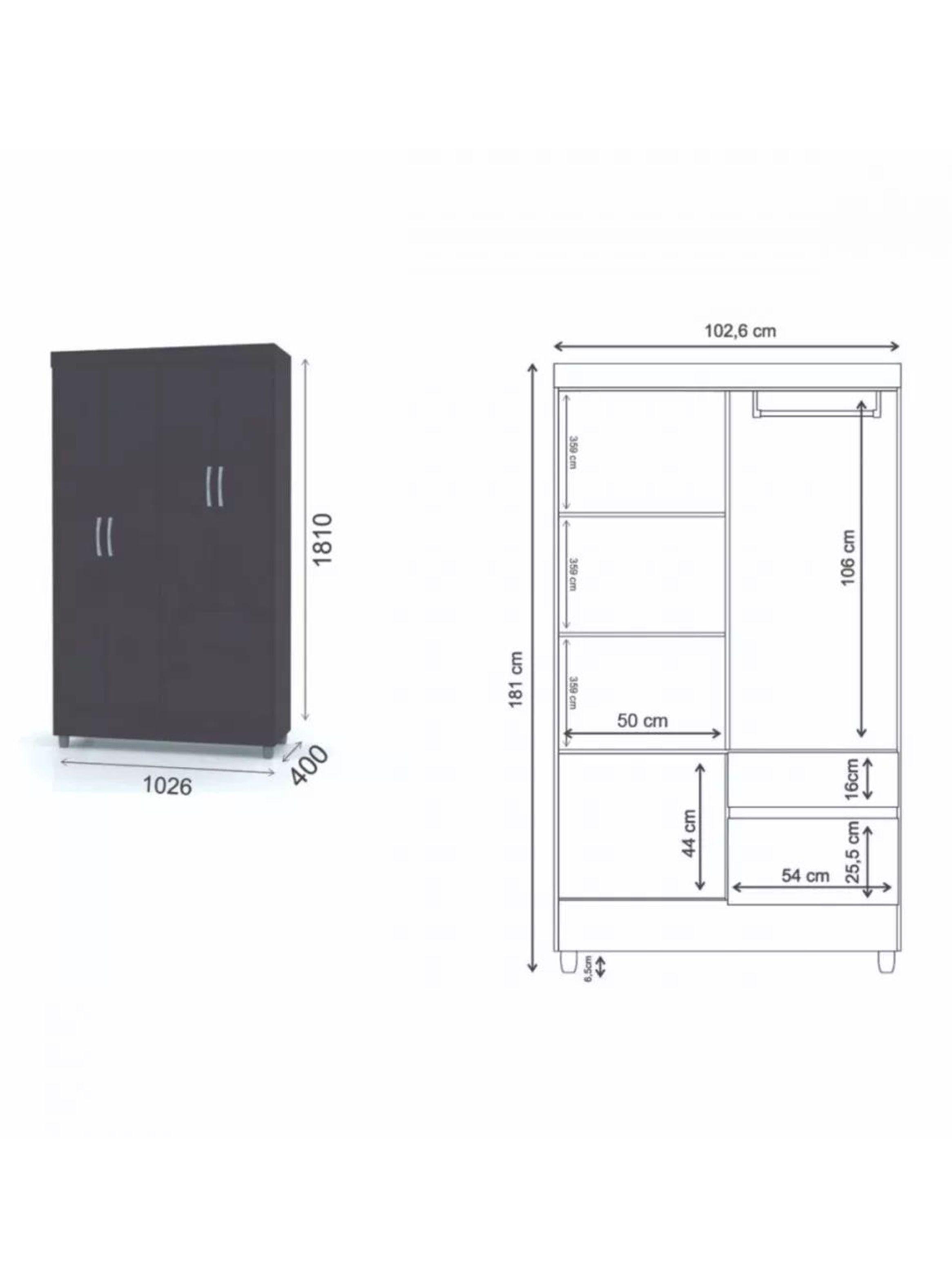Clóset Ideal 4 Puertas Negro-1