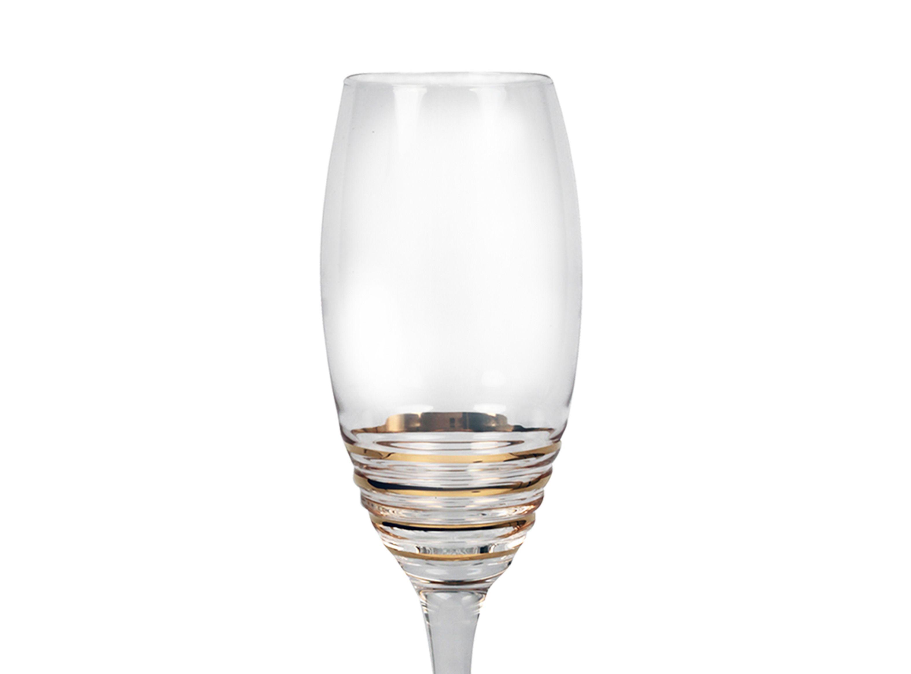 Set Mallorca 4 Copas Champagne Espiral Oro Mallorca-1