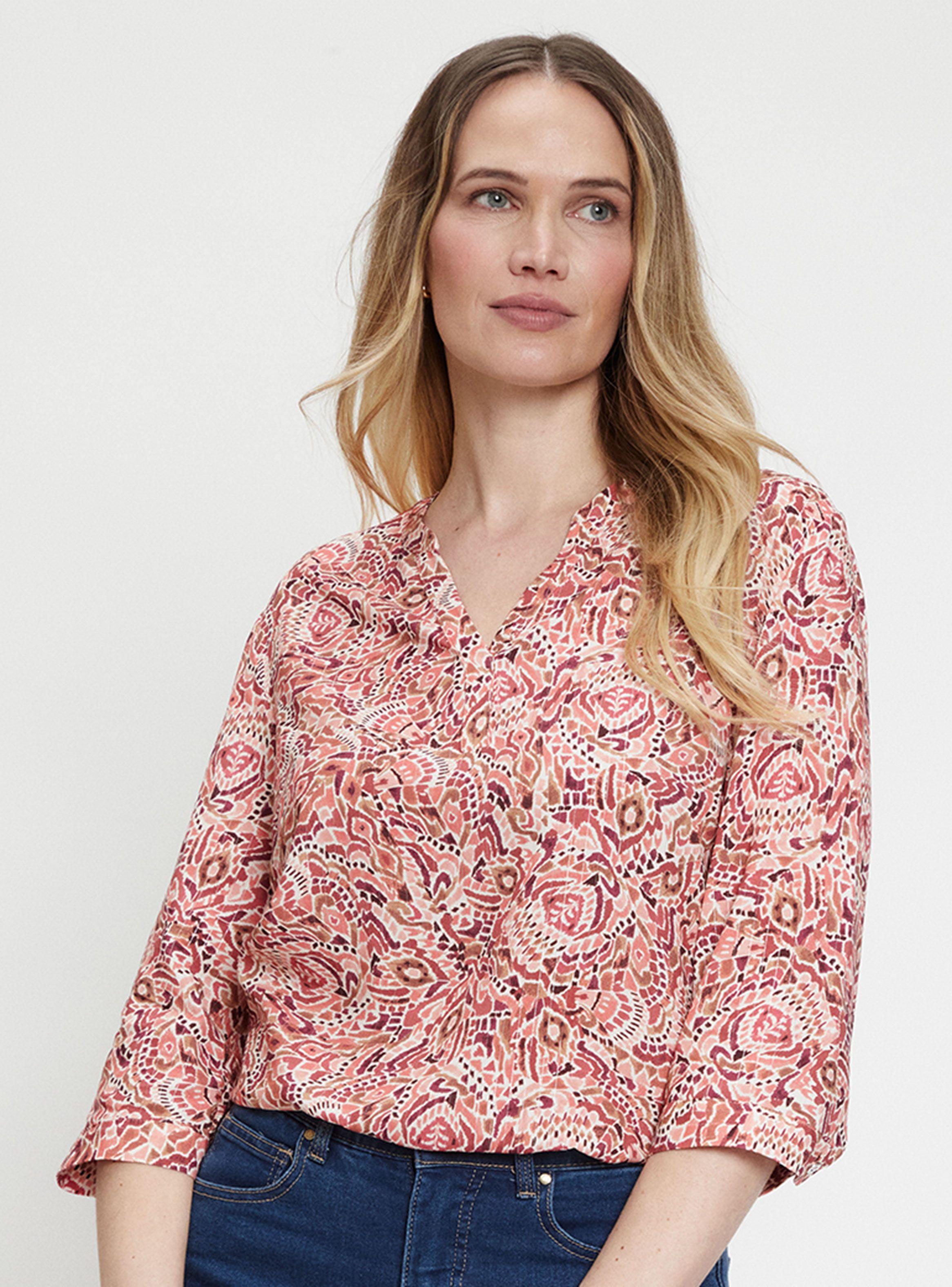 Blusa Lurex Estampado Étnico-0