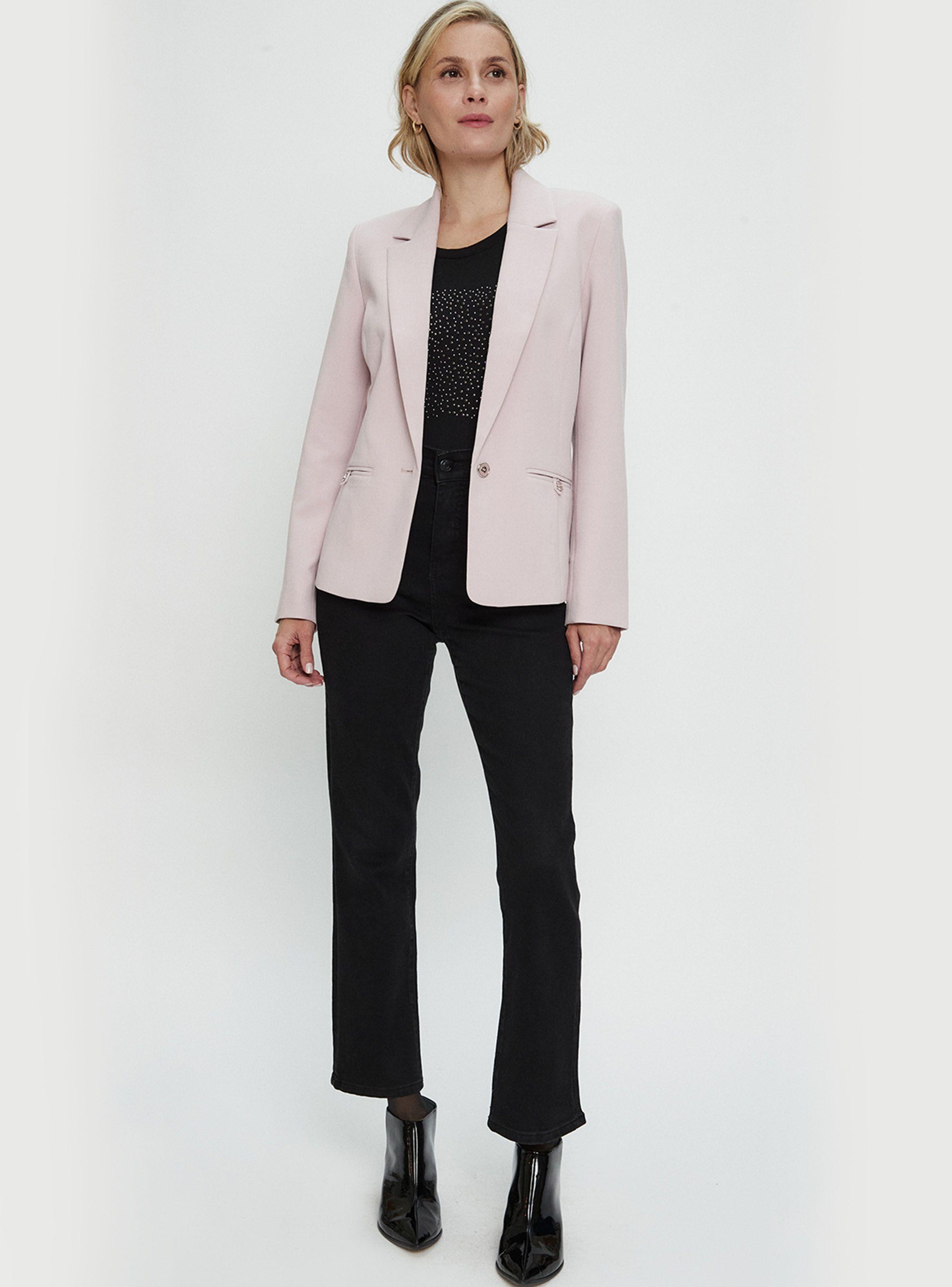 Blazer Liso con Botón-4