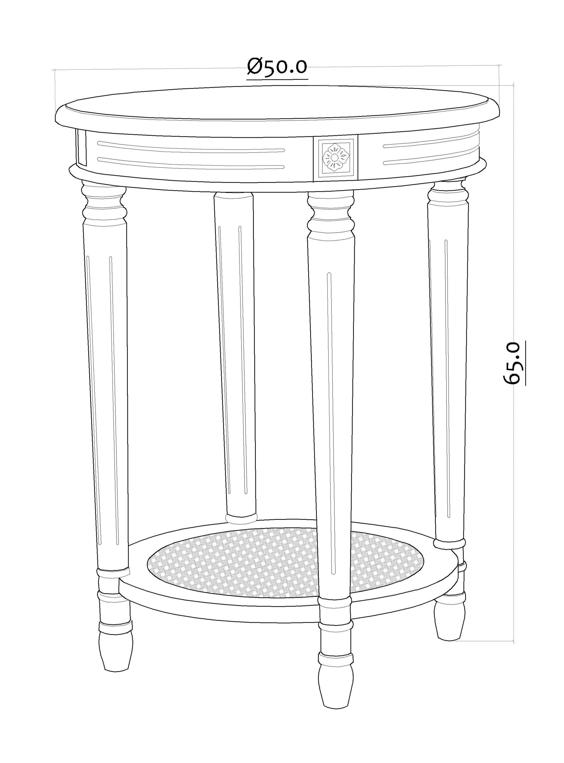 Mesa Lateral Helena Junco Redonda 50 cm Natural-2