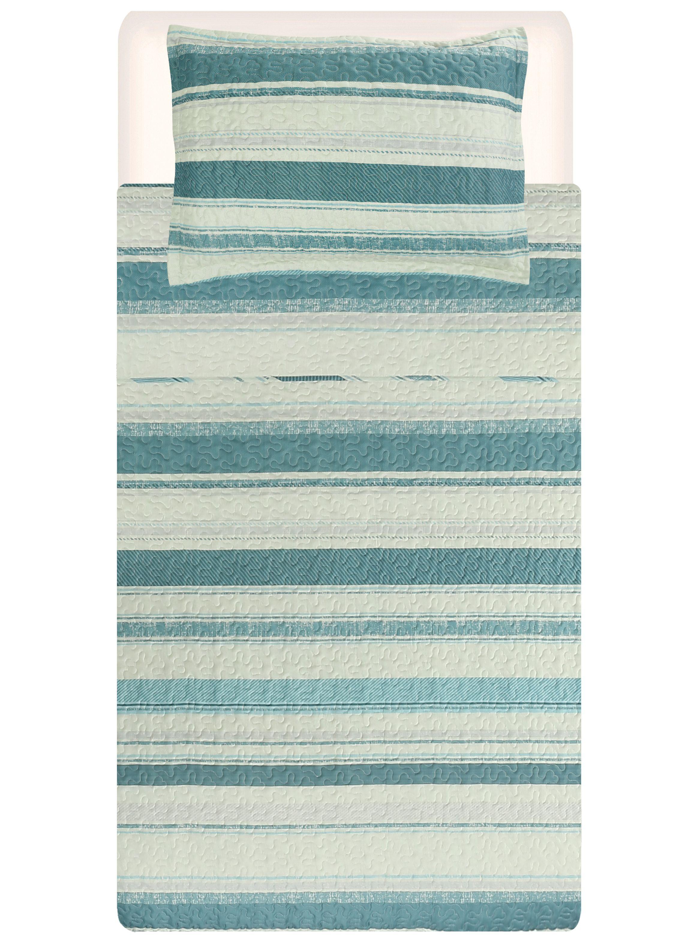 Quilt 1.5 Plazas Franjas-3