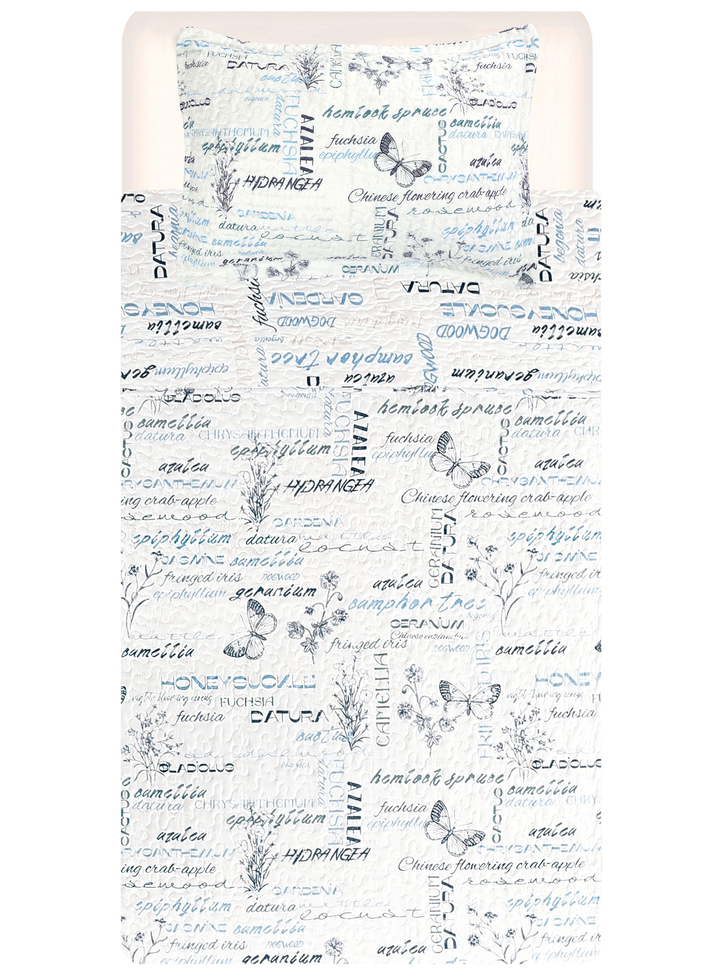 Quilt 1.5 Plazas Botánico Letras-3