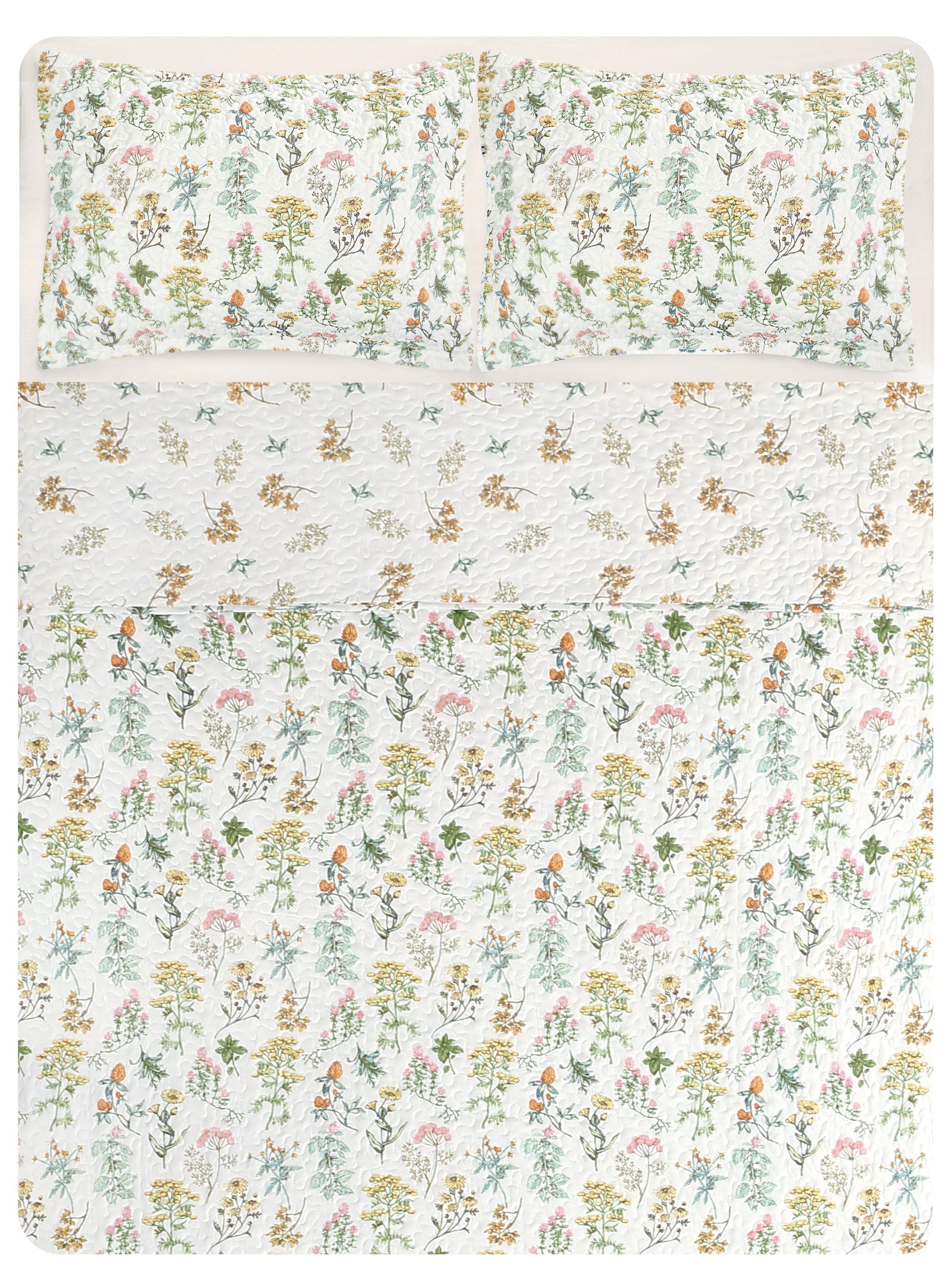 Quilt 2 Plazas Flora-3