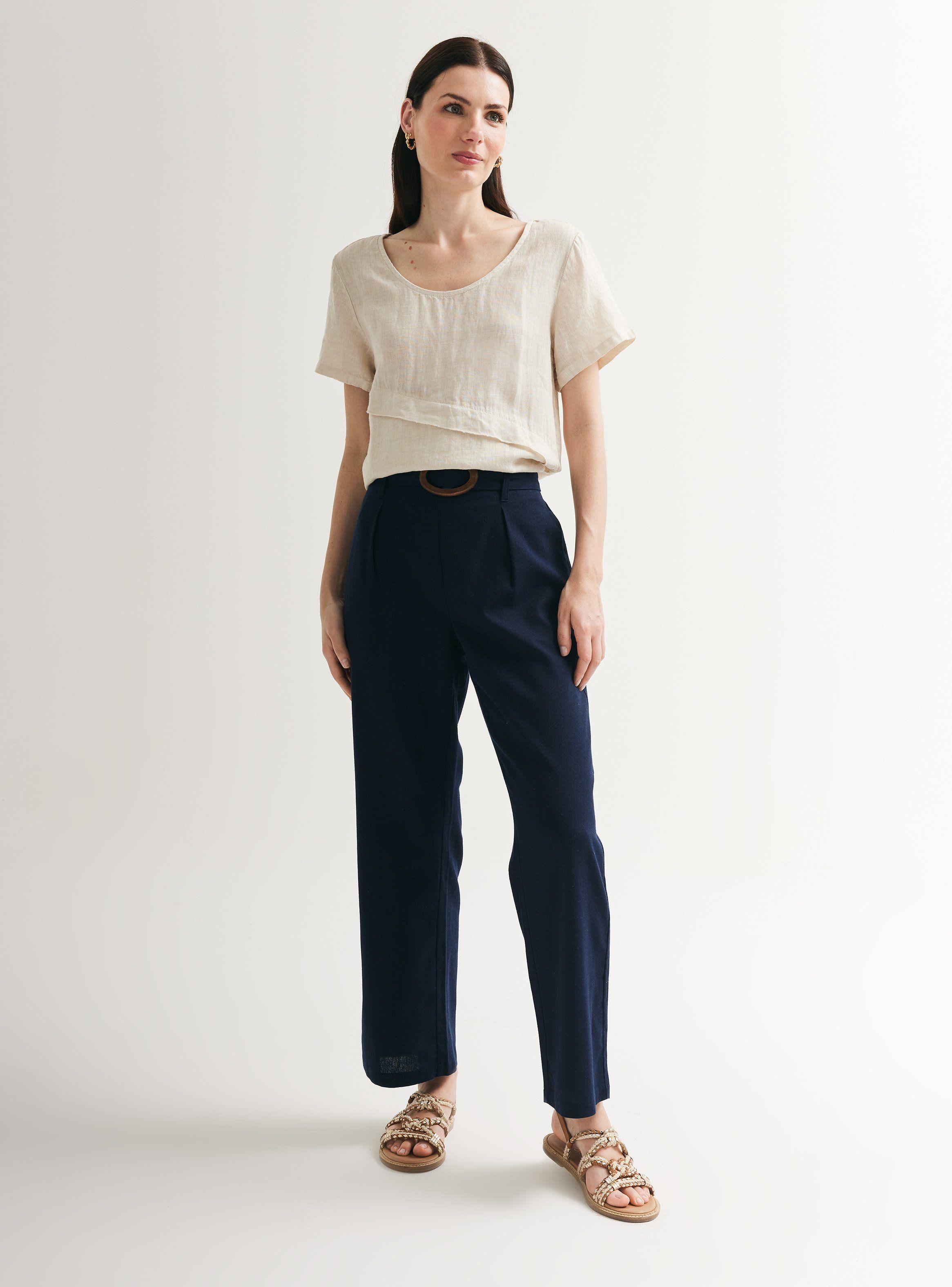 Blusa de Lino con Detalle Vuelos-4