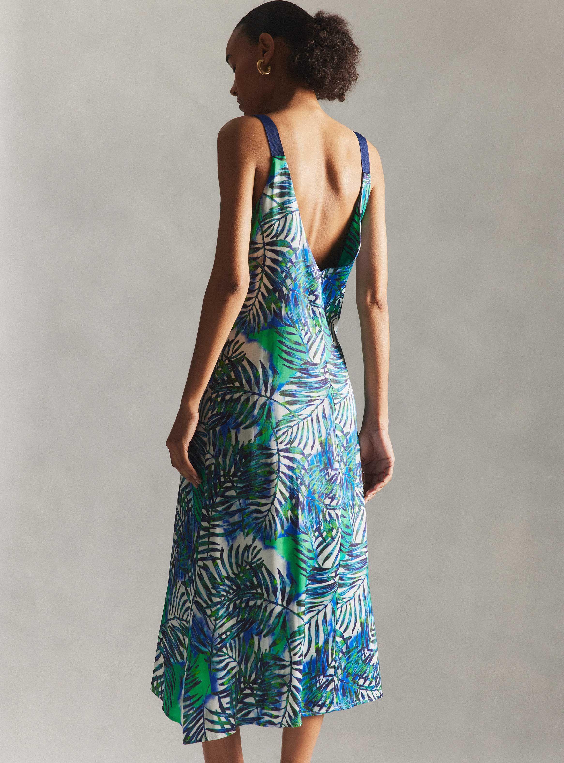 Vestido Satinado Hecho en Italia-1