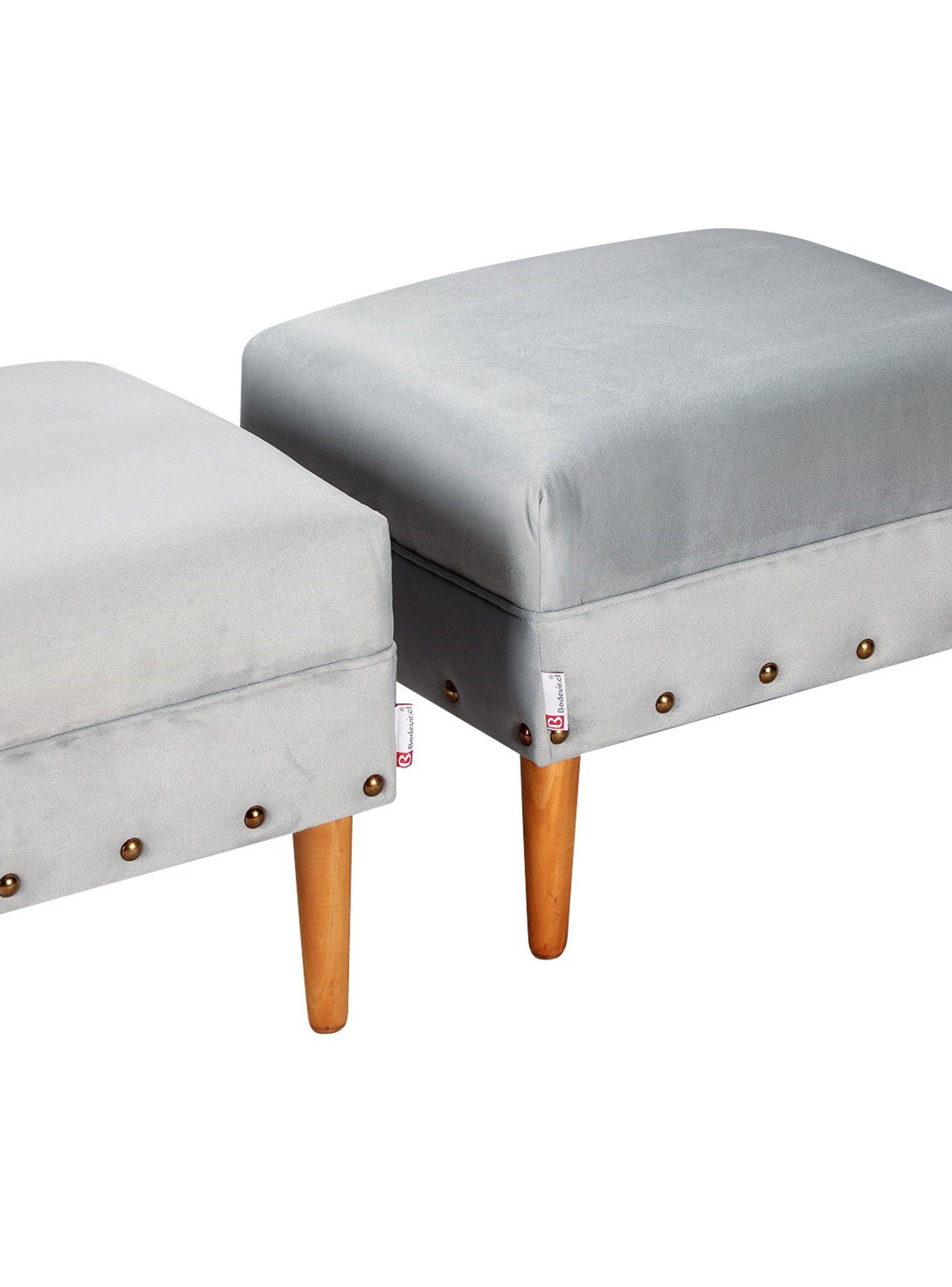 Set 2 Poufs Provenza Tacha Felpa 04-3