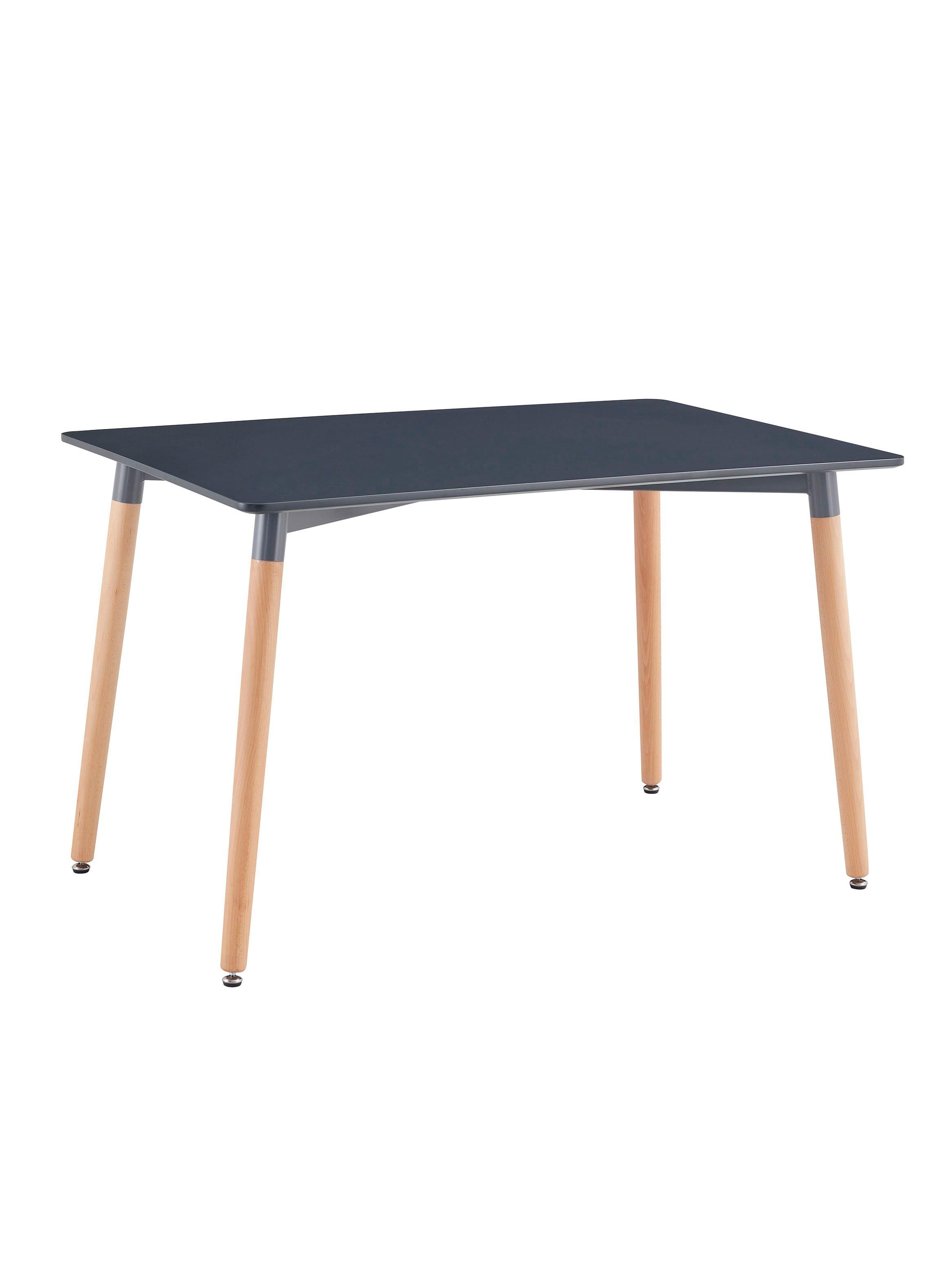 Mesa M160 6P Negro-Café Claro-0